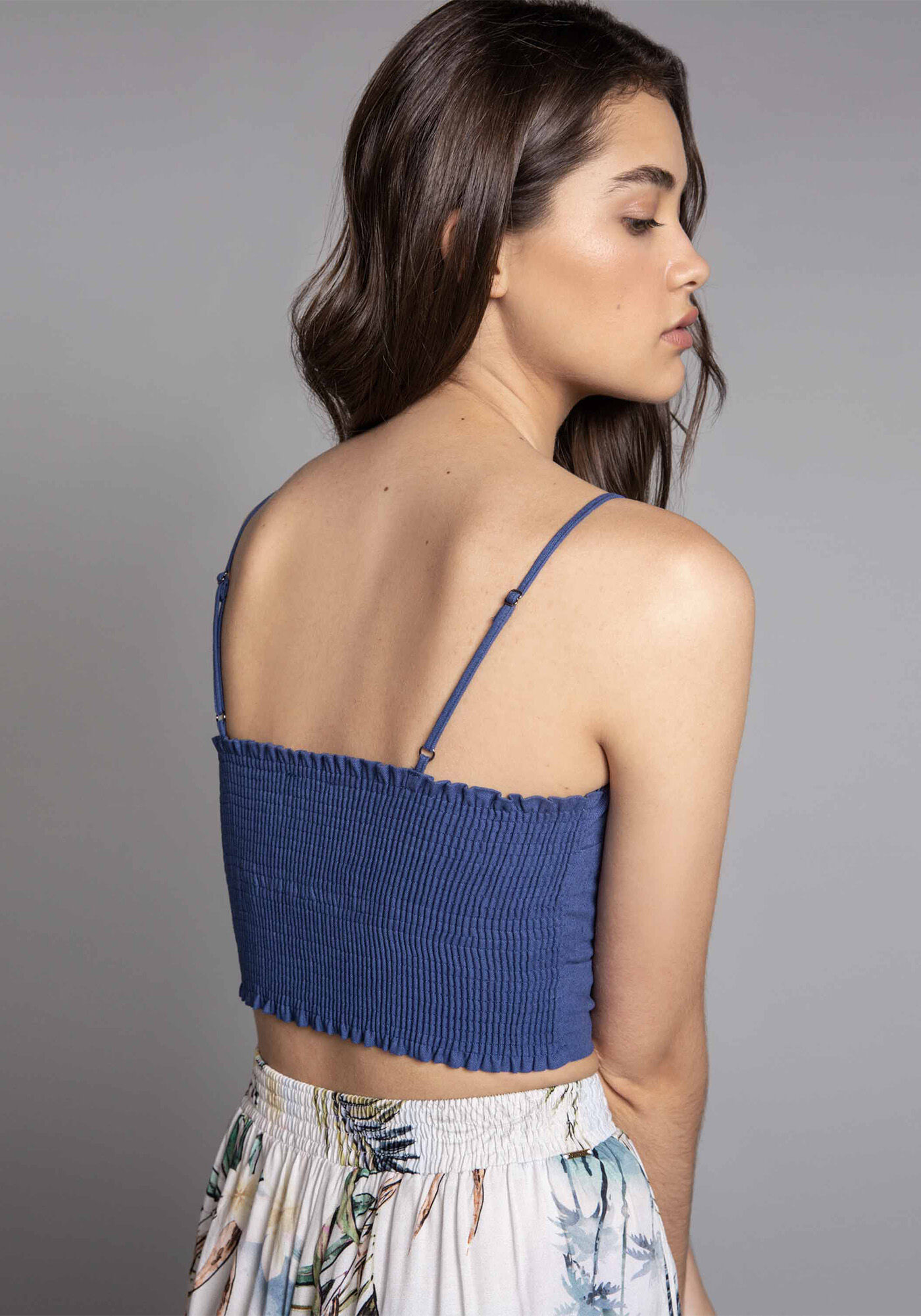 Blusa com Al&ccedil;as Cropped Linho, , large.