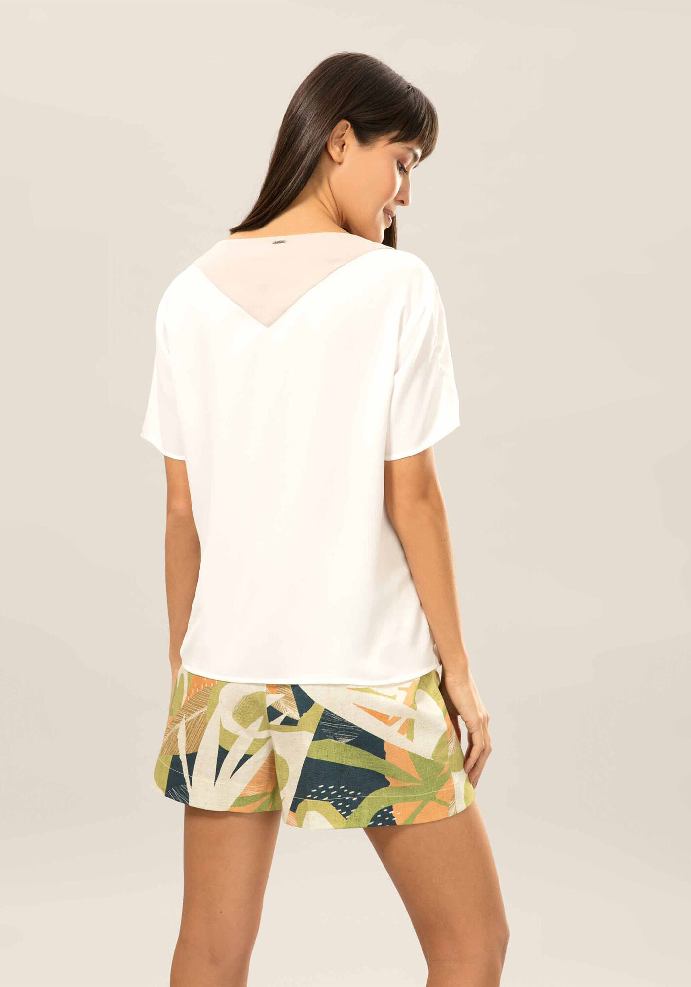 Blusa Recorte Bicolor Rosa Apricot, , large.