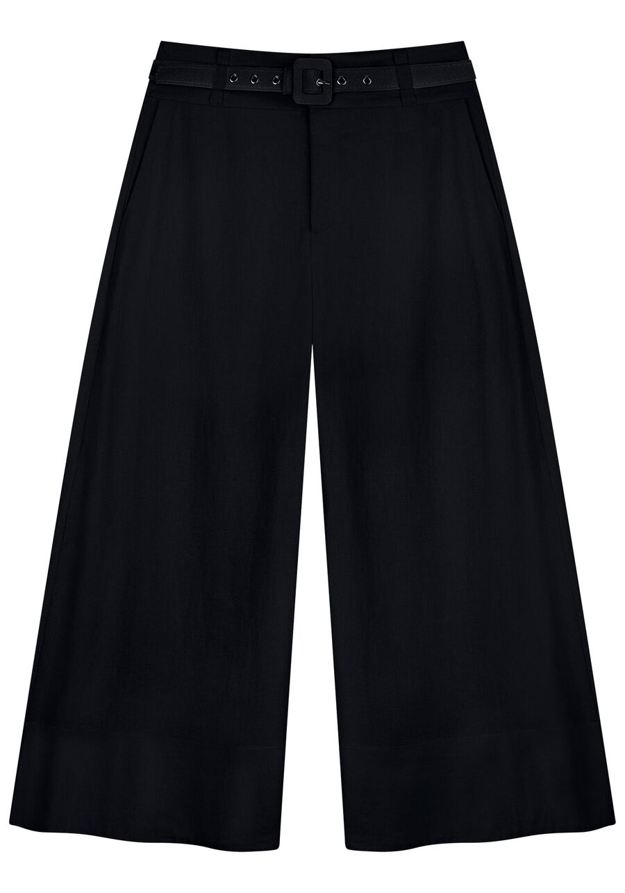 Calça Pantacourt em Linho, . Calça Pantacourt em Linho, , large.