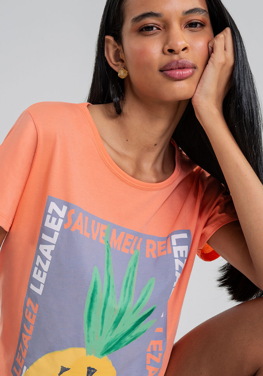 Blusa Manga Curta Estampada, . Blusa Manga Curta Estampada, , large.