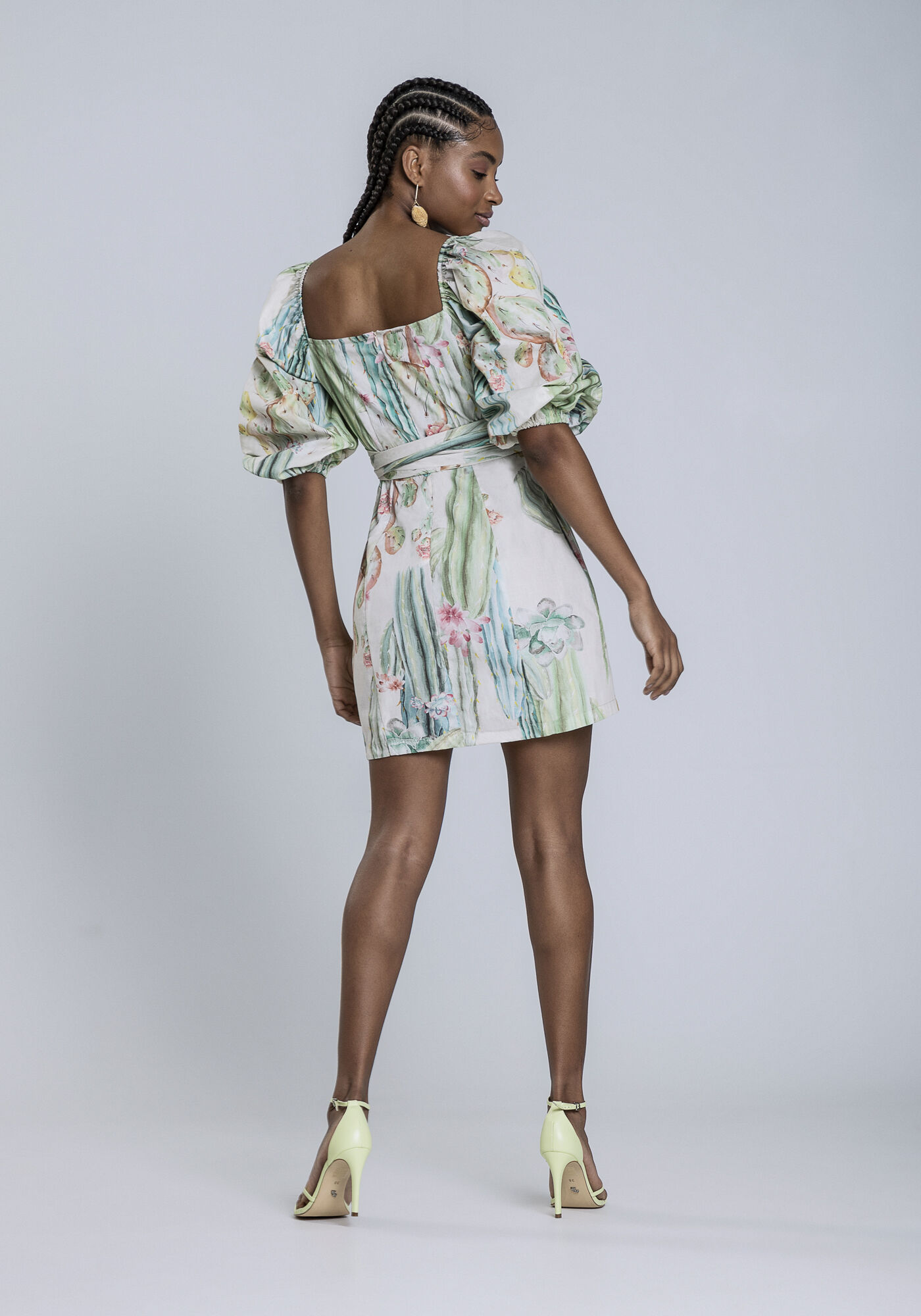 Vestido Manga 3/4 transpassado, , large.