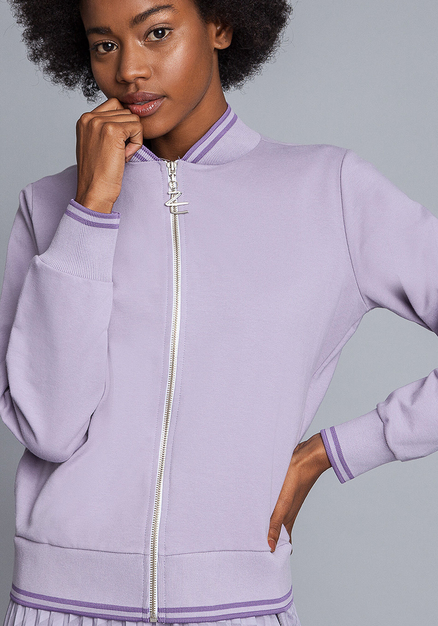 Jaqueta Bomber Retil&iacute;nea, , large.