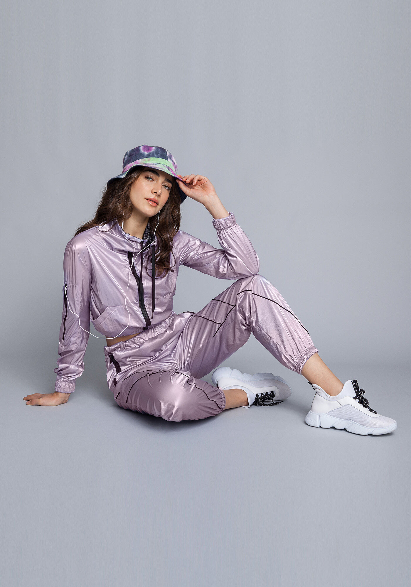 Cal&ccedil;a Jogging Metalizada Nylon, , large.