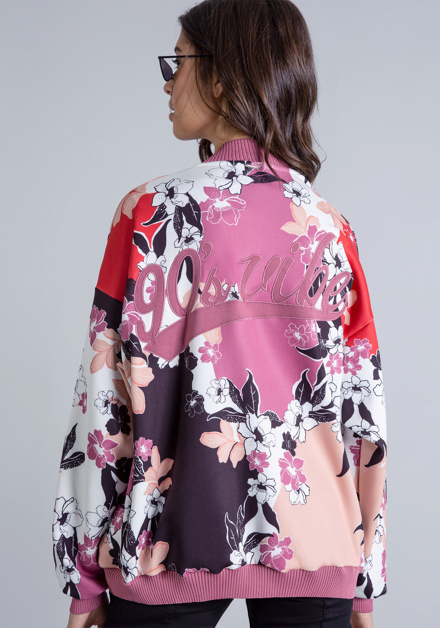 Jaqueta Bomber Estampada, , large.