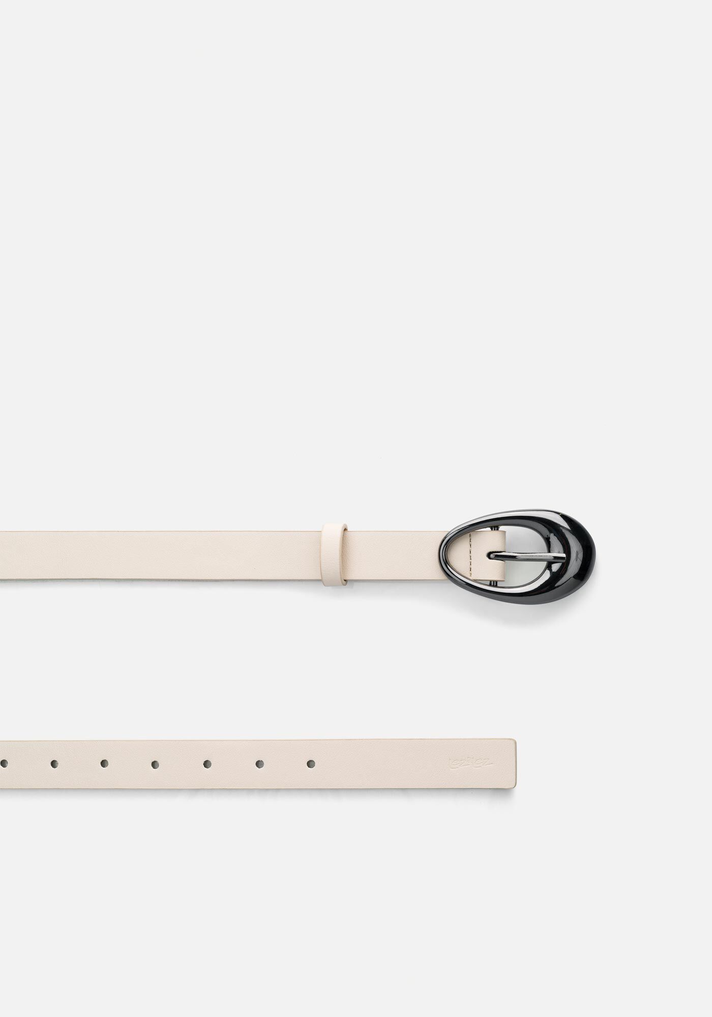 Cinto De Cintura Com Fivela Org&acirc;nica Metalizada, BEGE ALHAMBRA, large.