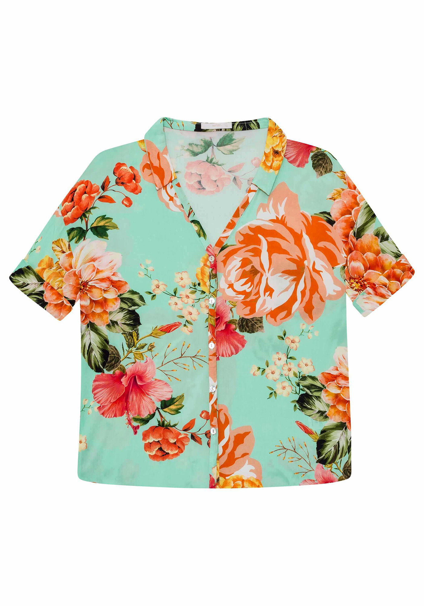 Camisa Manga Curta Estampa, , large.