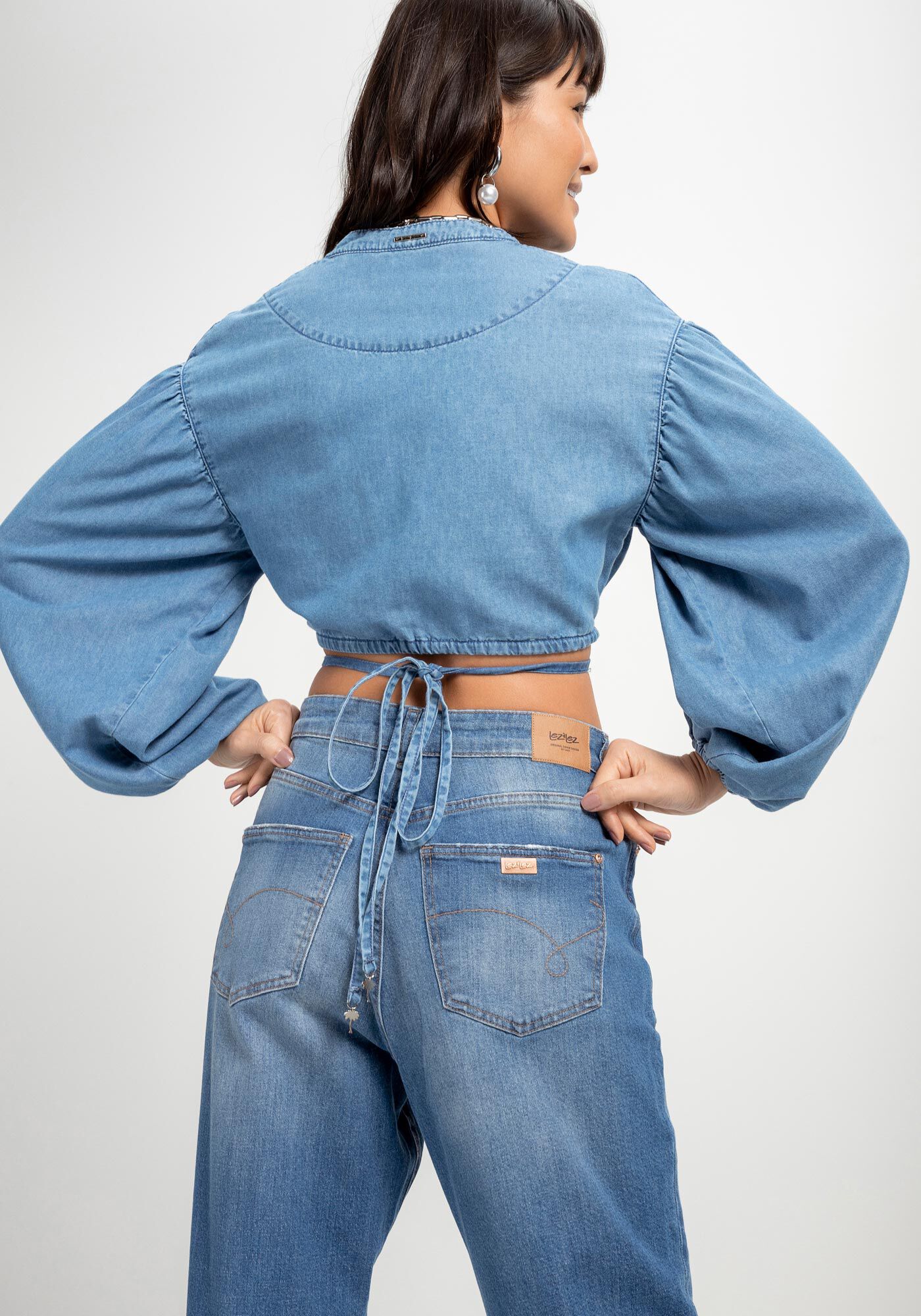 Cal&ccedil;a Jeans Mom Sustent&aacute;vel Estonada, JEANS, large.