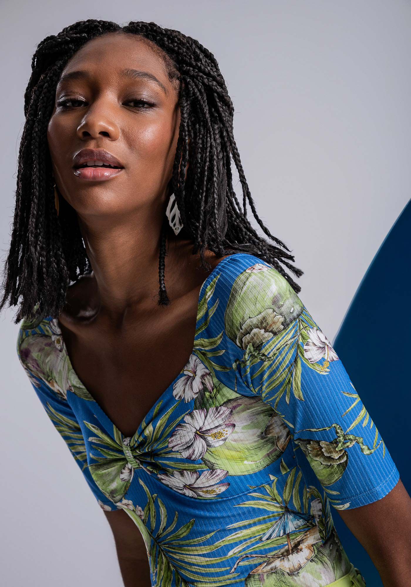 Body Estampado Canelado com Detalhe Busto, , large.