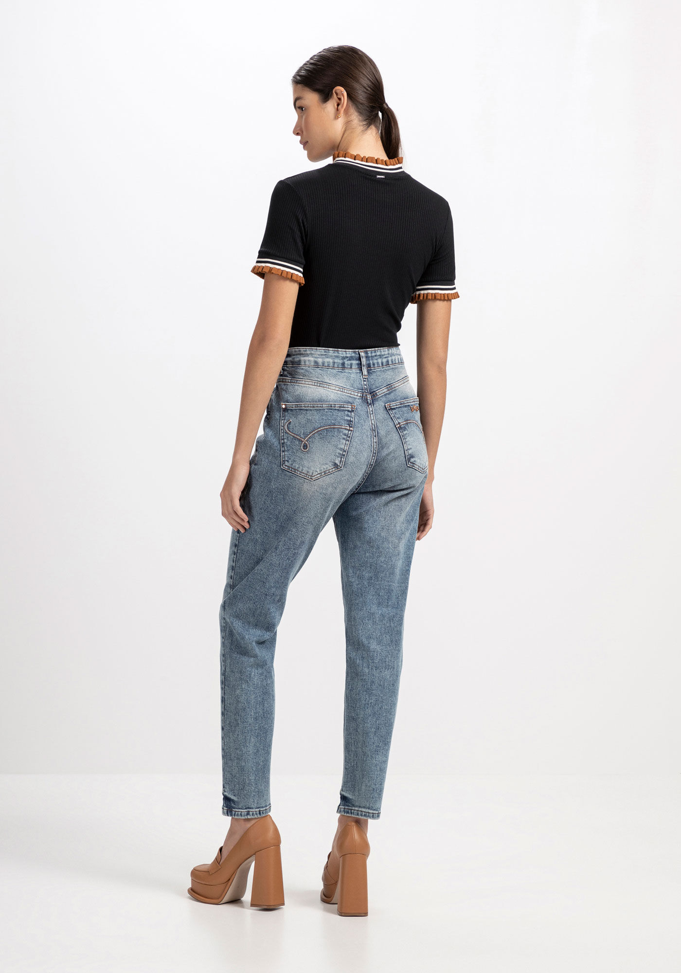 Calça estonada clearance