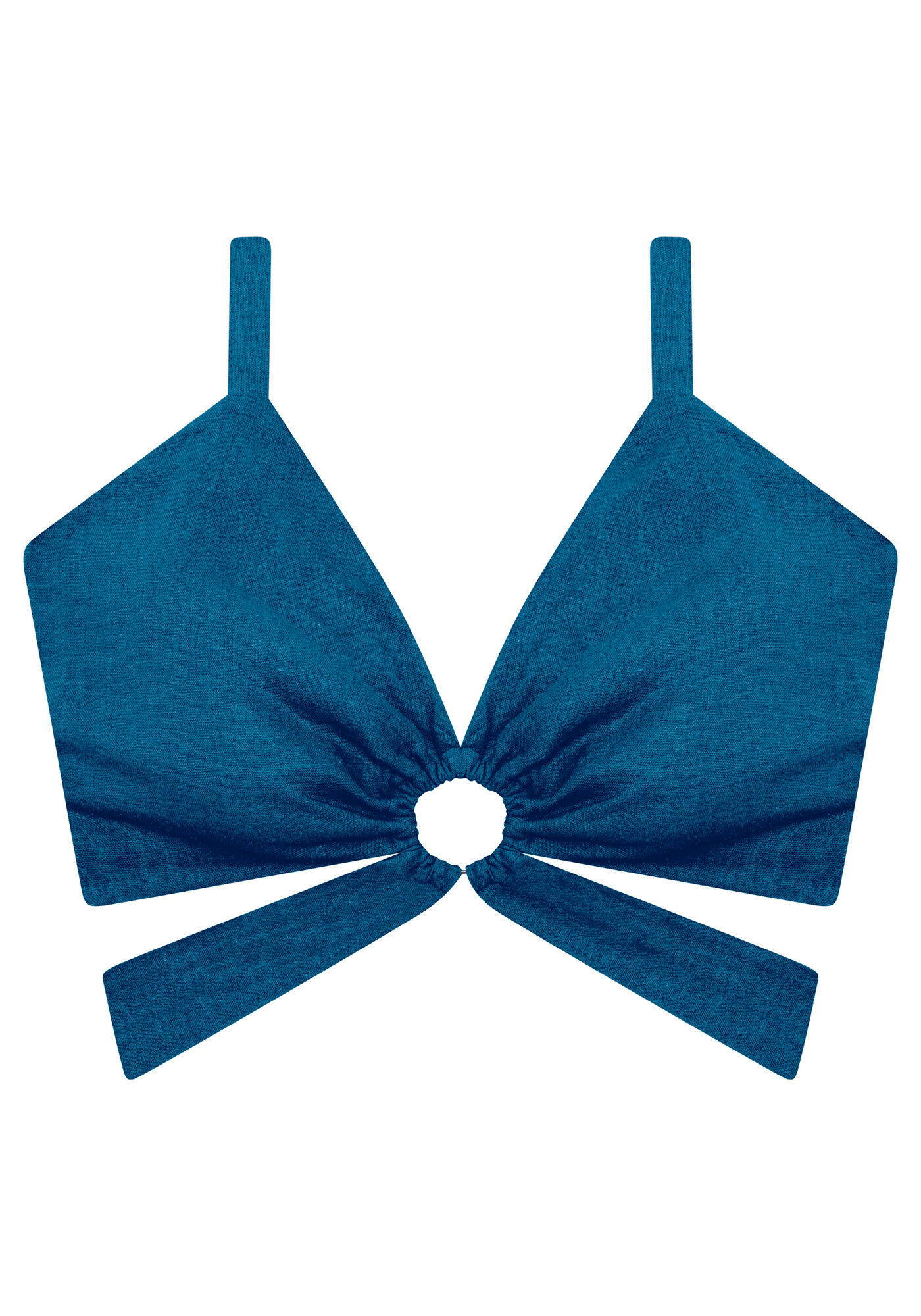 Blusa Cropped Amarra&ccedil;&atilde;o Linho, , large.