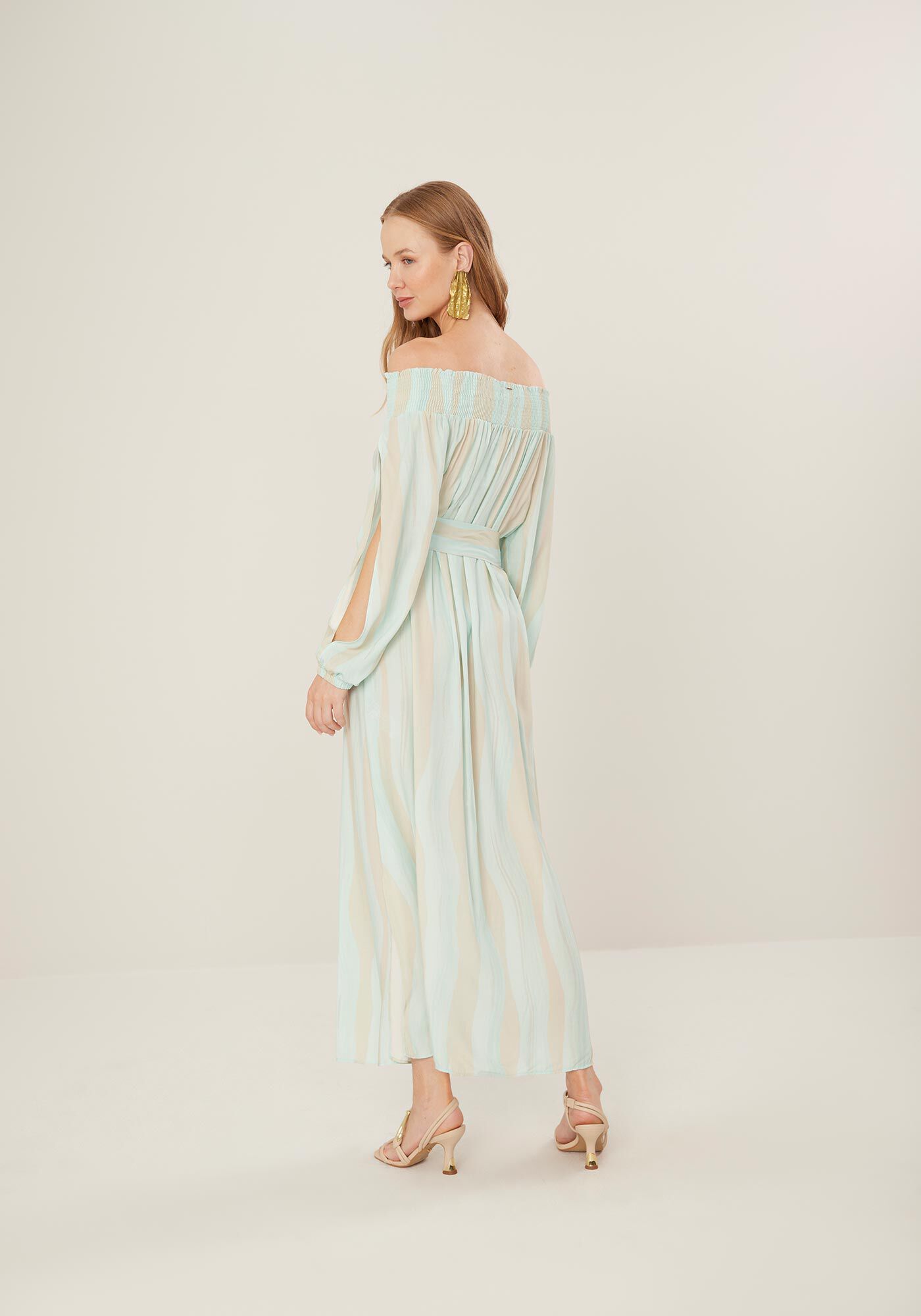 Vestido Midi em Viscose Estampado Ombro a Ombro, , large.