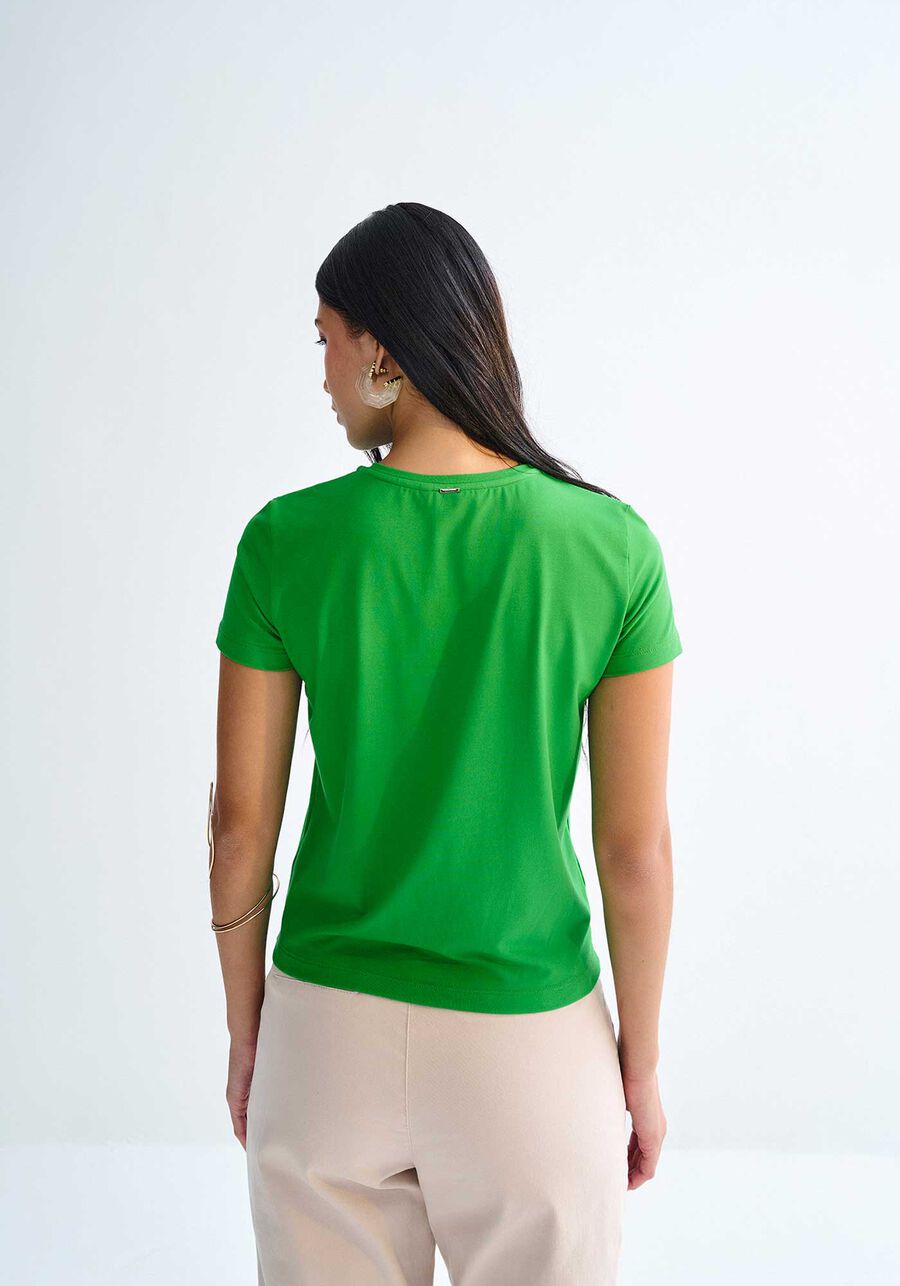 T-shirt Malha Power com Efeito Brilho, . T-shirt Malha Power com Efeito Brilho, , large.