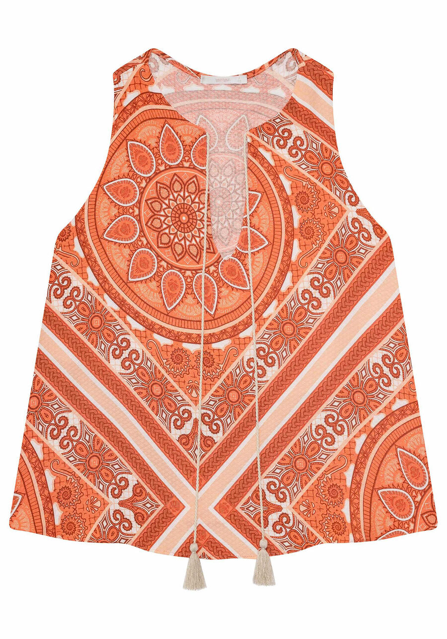 Regata Estampada Tiras, . Regata Estampada Tiras, , large.