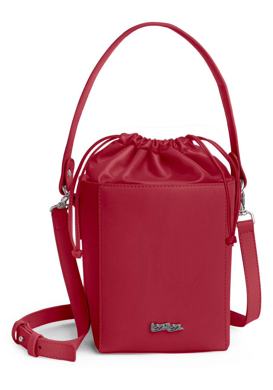 Bolsa Bucket com Alça Dupla, VERMELHO ALMOND. Bolsa Bucket com Alça Dupla, VERMELHO ALMOND, large.