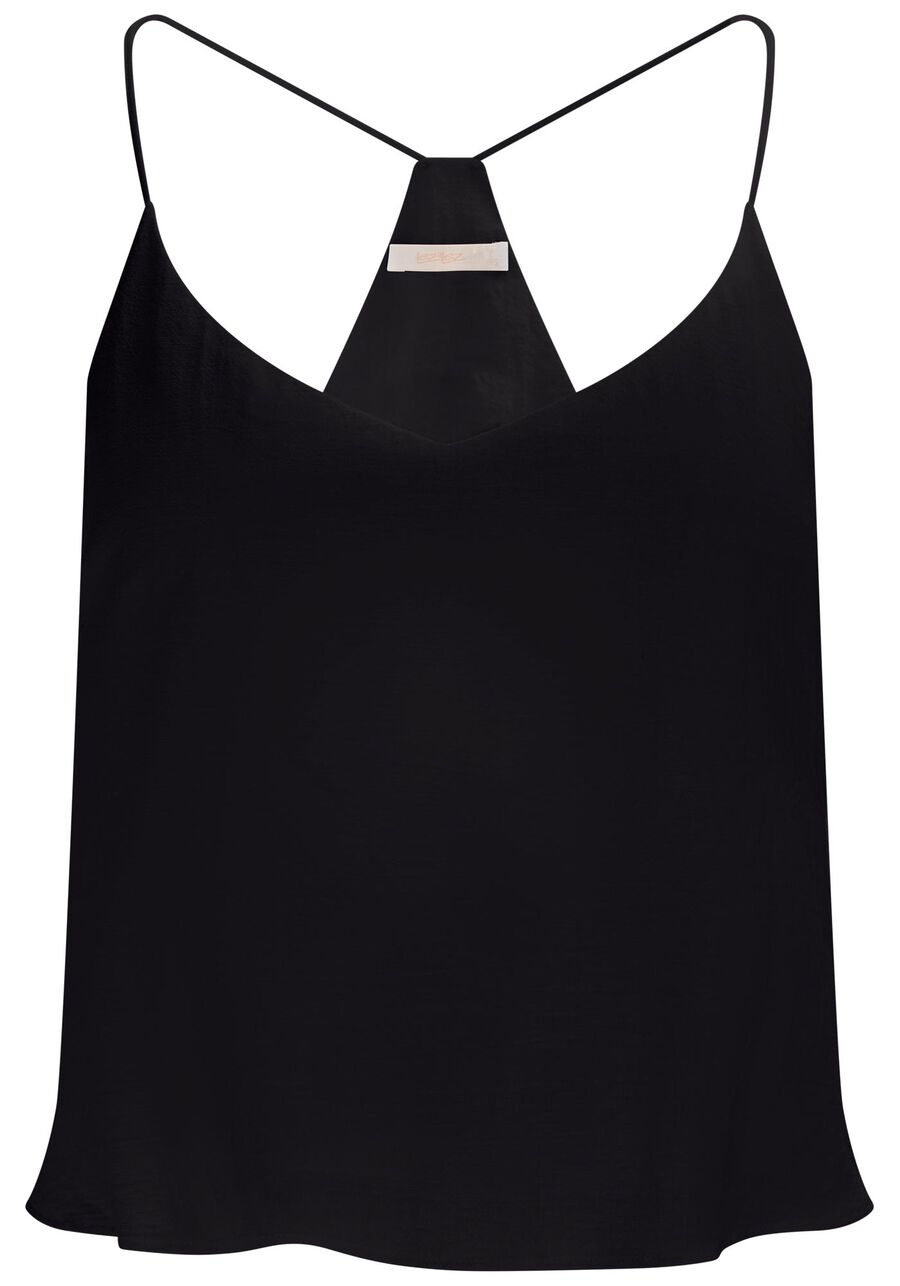 Blusa Alças em Tecido Cotton com Decote V, . Blusa Alças em Tecido Cotton com Decote V, , large.