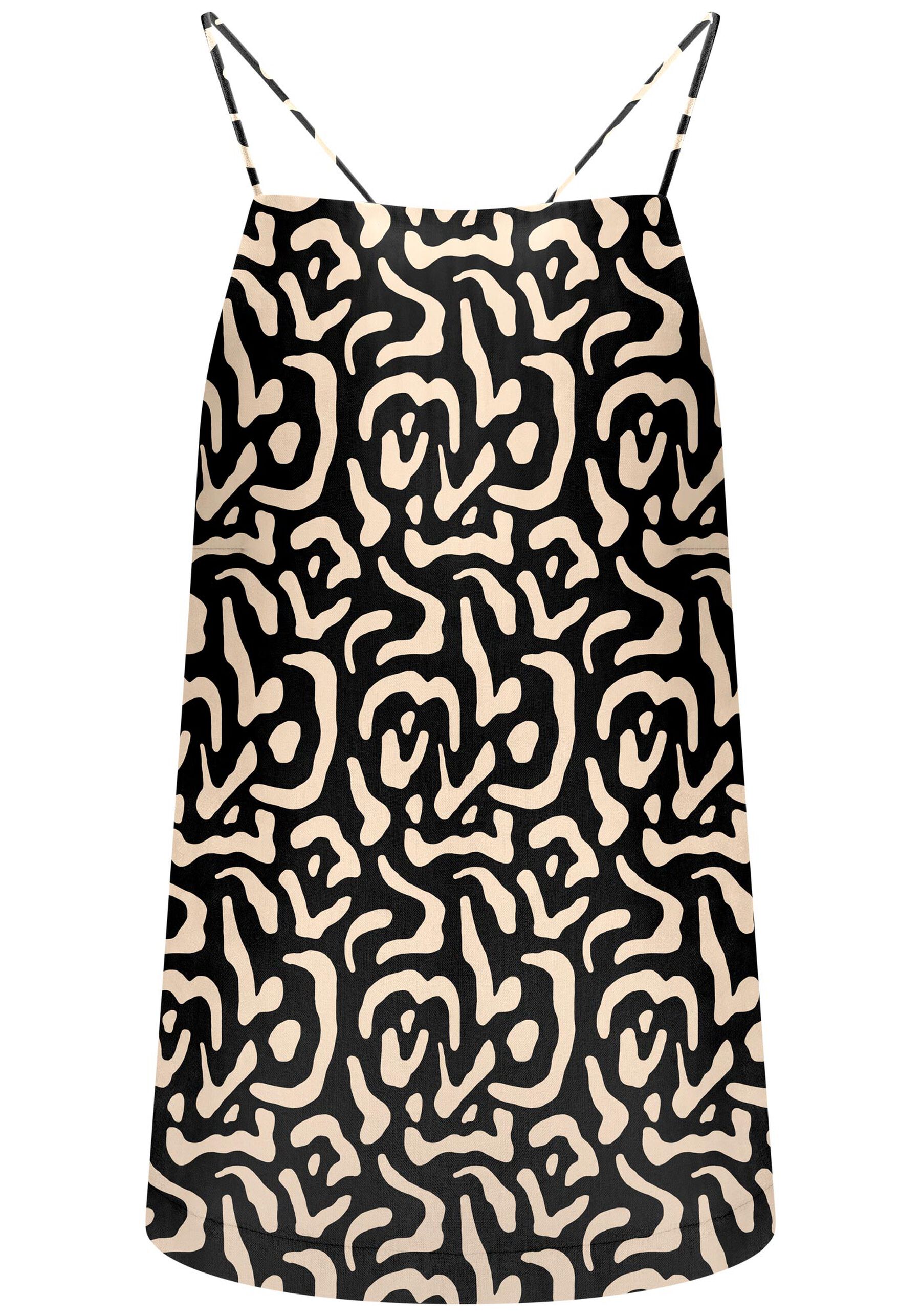 Blusa Estampada em Linho com Amarração Costas, . Blusa Estampada em Linho com Amarração Costas, , large.