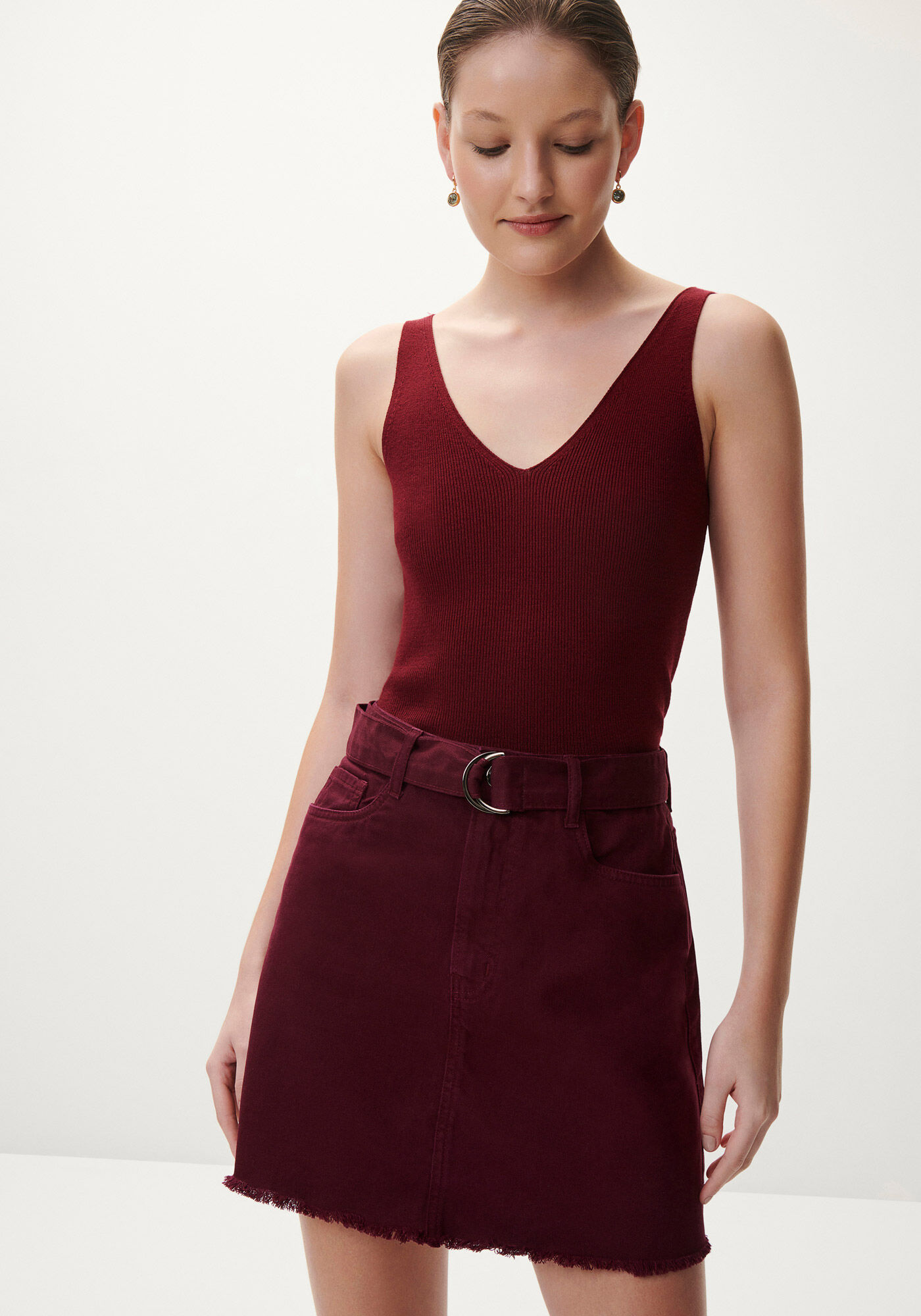 Regata em Tric&ocirc; com Decote V, , large.