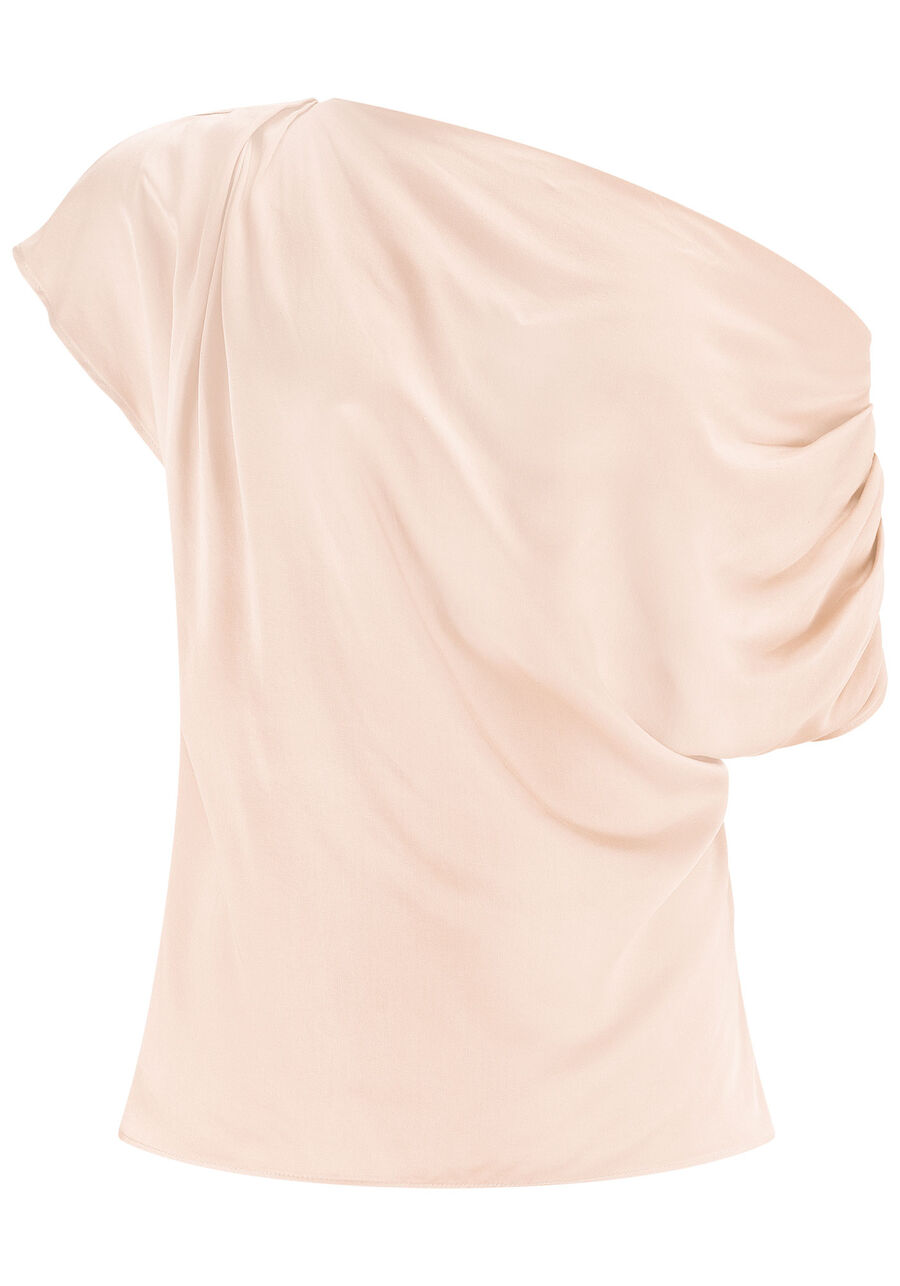 Blusa Assimétrica com Decote Um Ombro Só, . Blusa Assimétrica com Decote Um Ombro Só, , large.