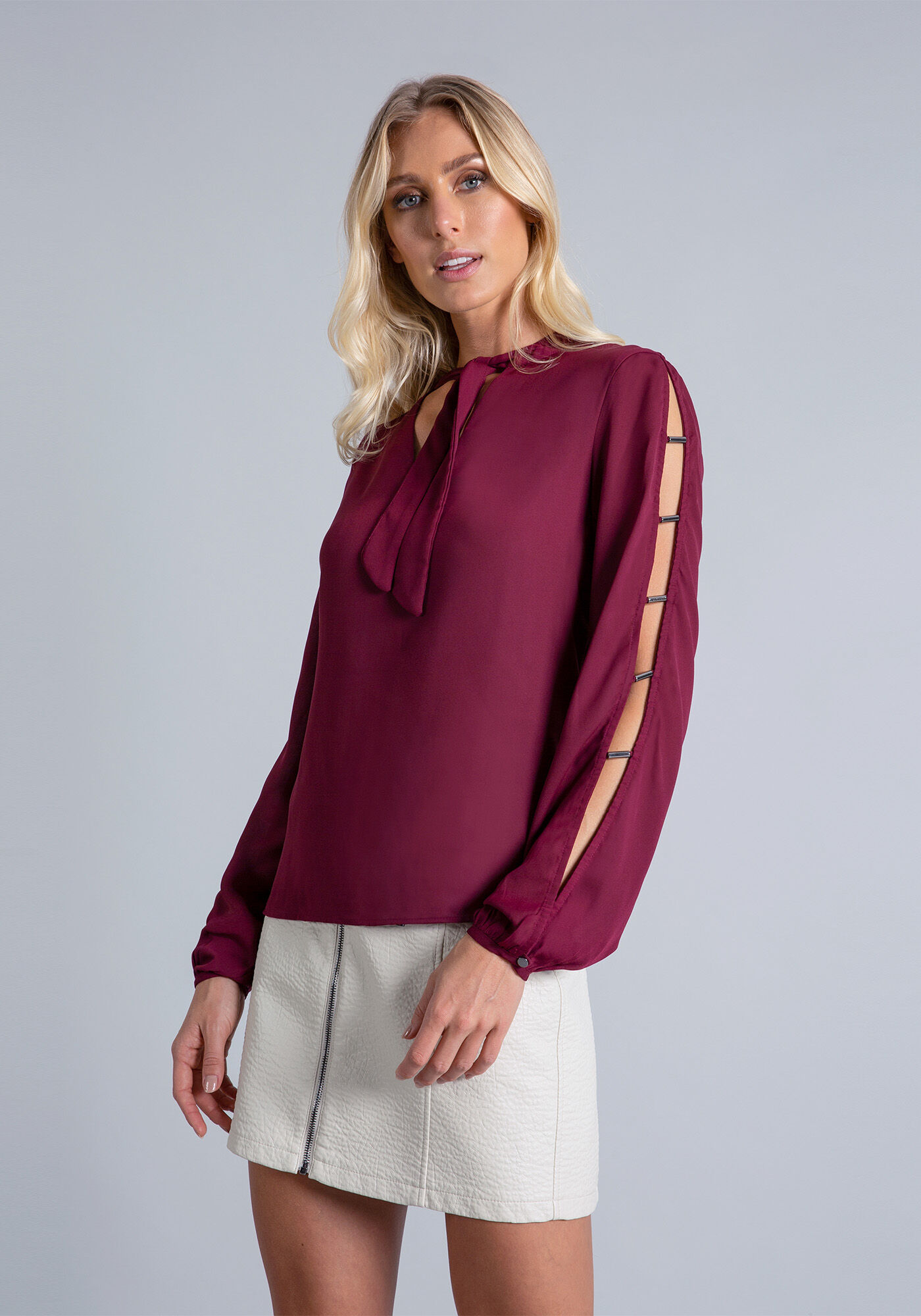 Blusa Manga Longa Recorte, , large.