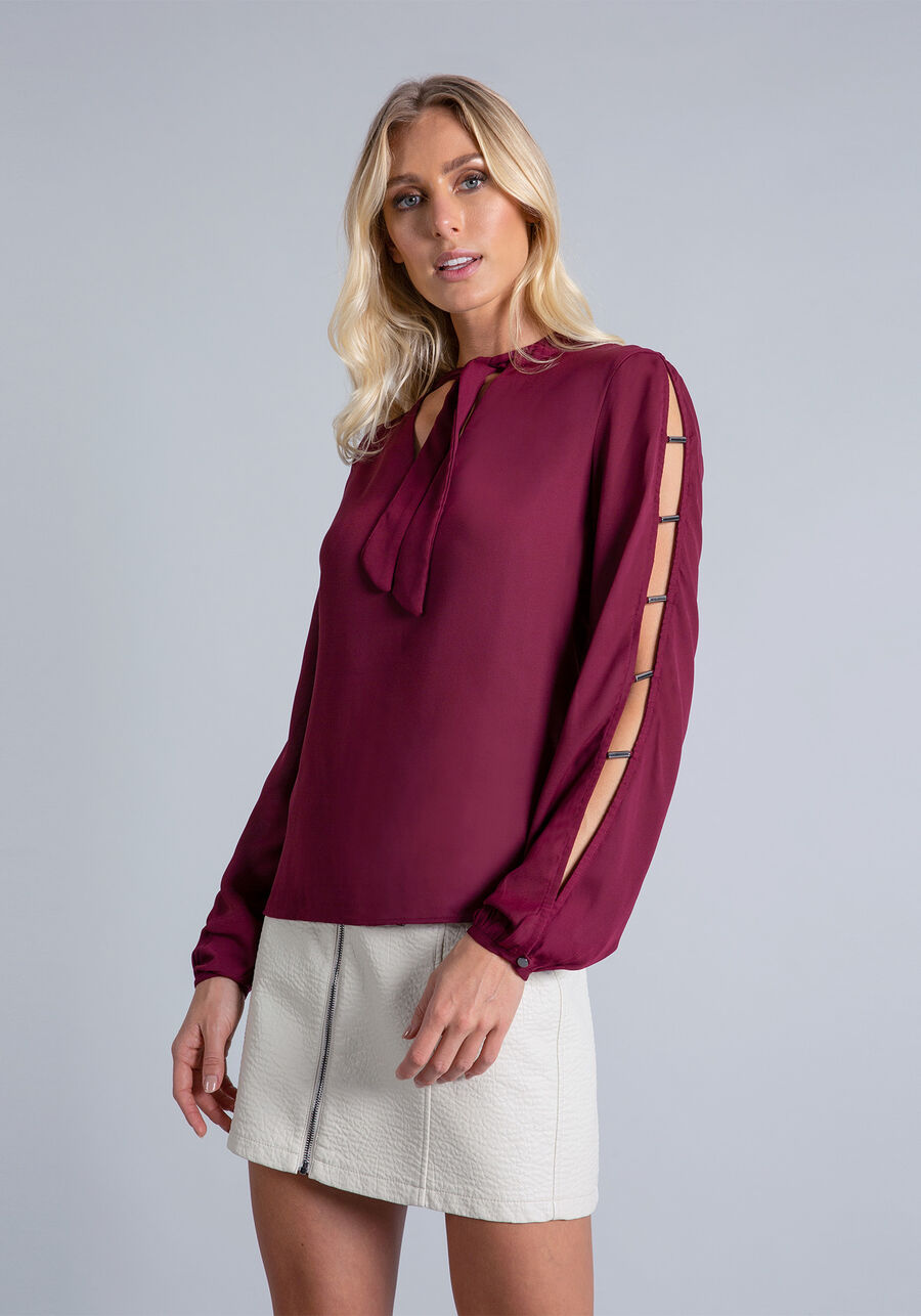 Blusa Manga Longa Recorte, . Blusa Manga Longa Recorte, , large.