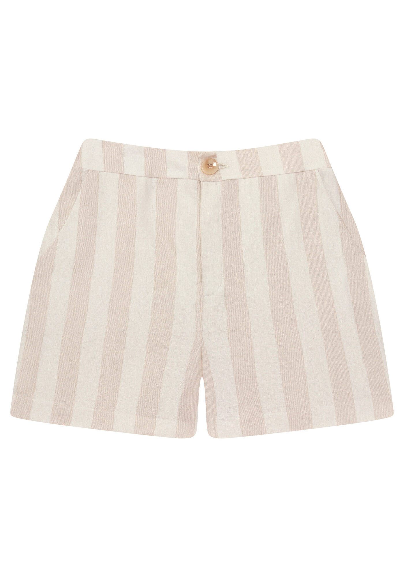 Shorts Cintura Alta Linho Estampa, , large.