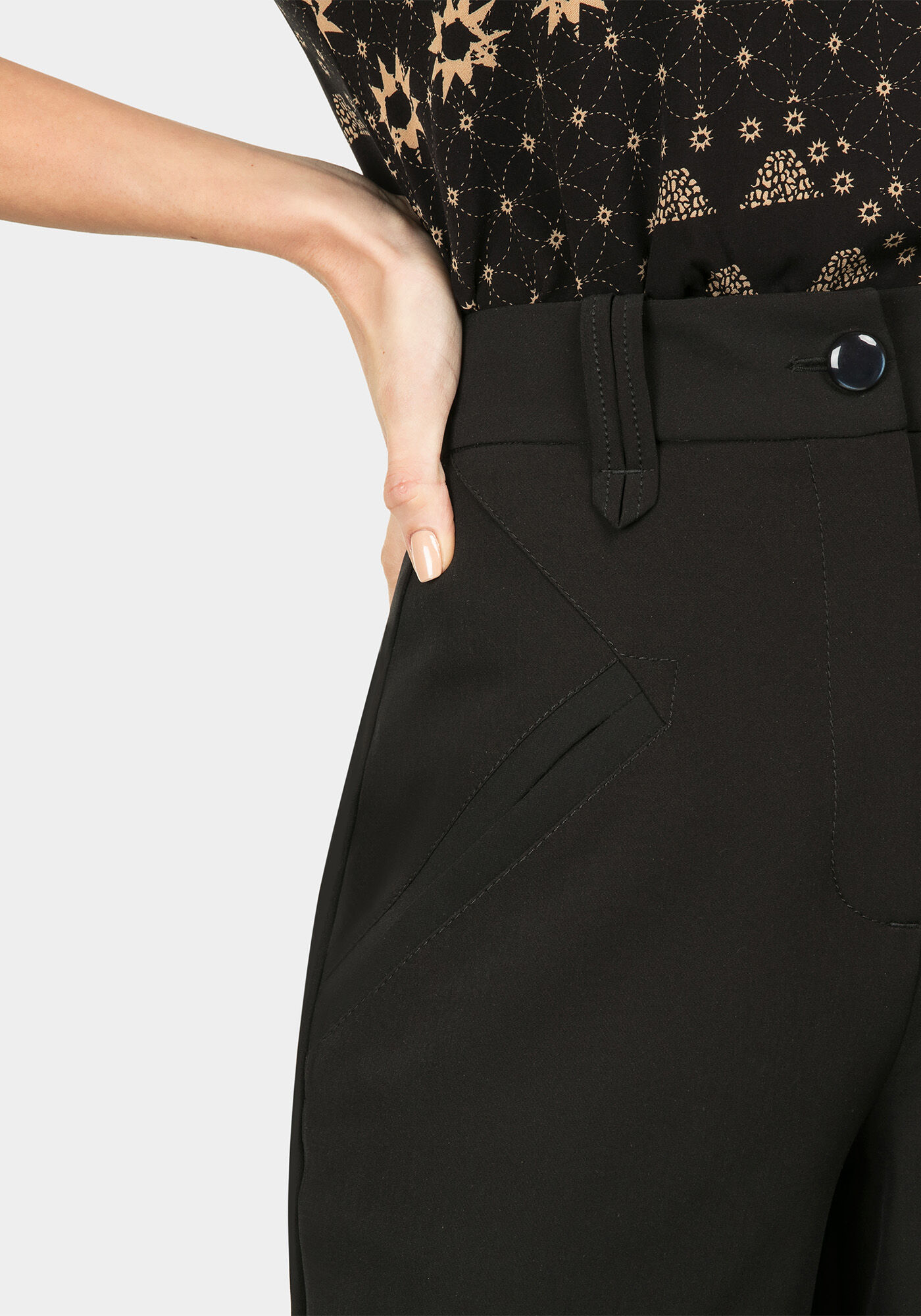 Cal&ccedil;a Estilo Alfaiataria Cintura Alta, , large.