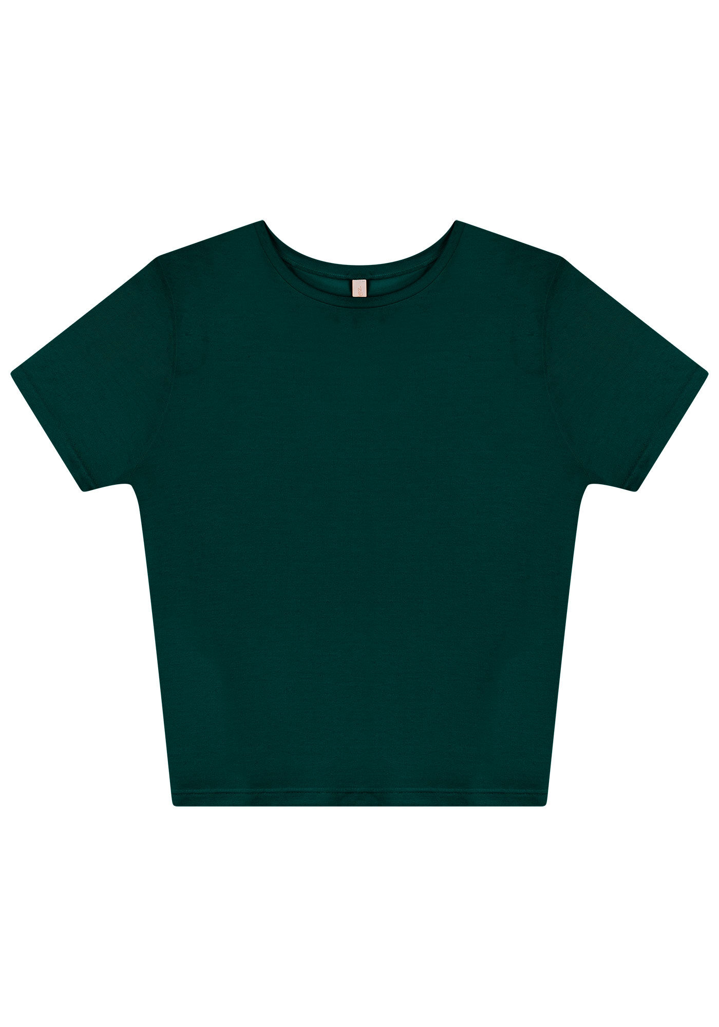 Blusa Manga Curta em Malha Modal Cropped, , large.