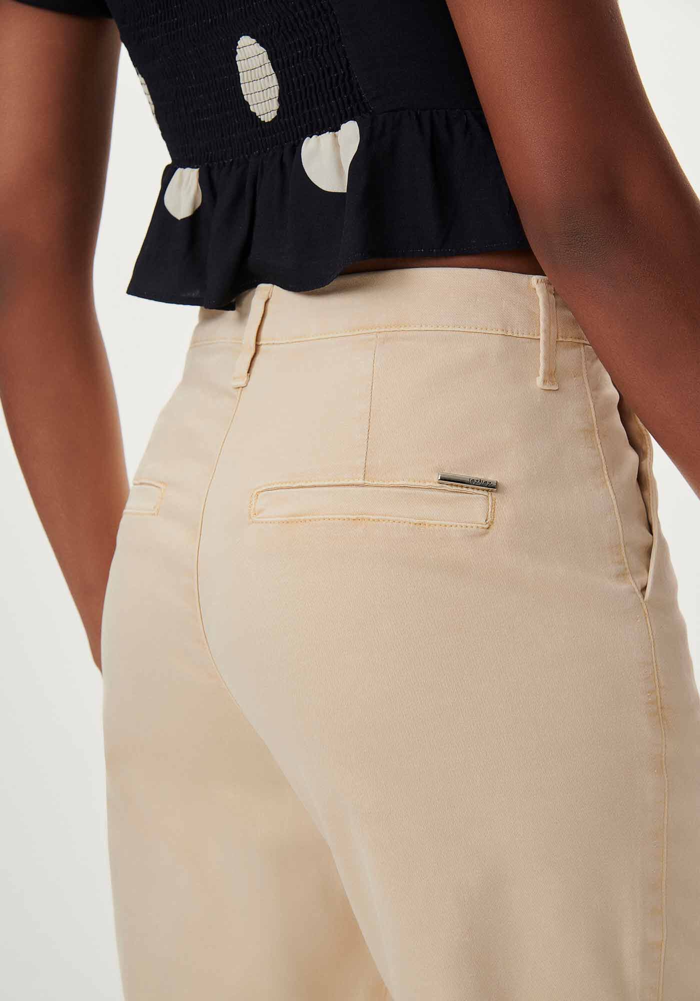 Cal&ccedil;a Sarja Slim Alfaiataria Cropped, BEGE CHAMONIX, large.