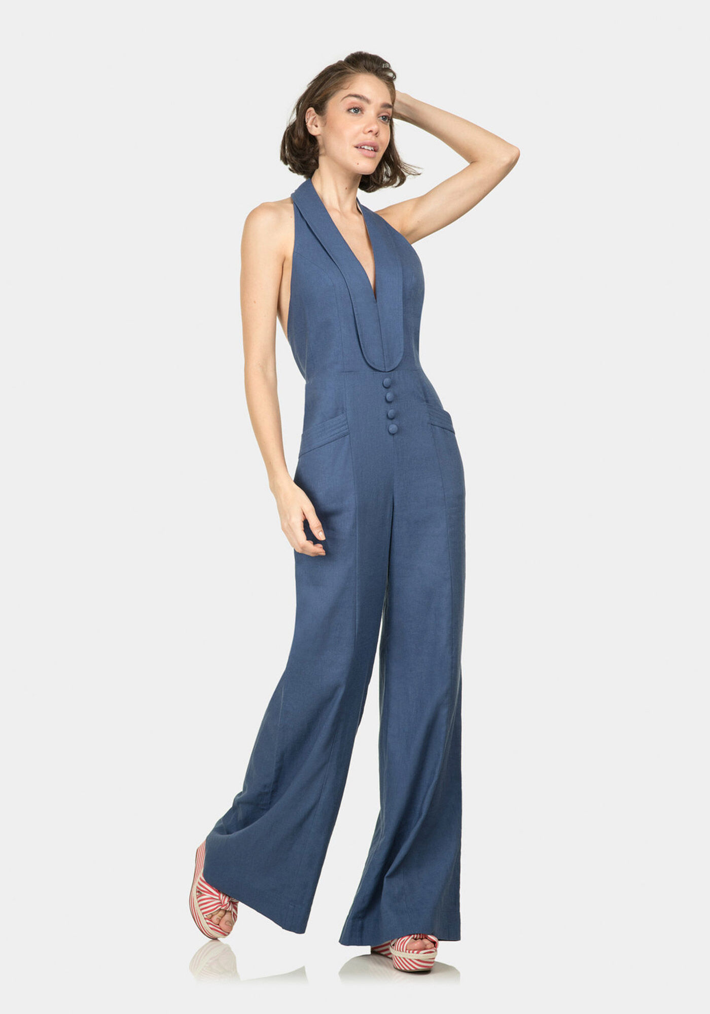 Macac&atilde;o Longo Frente &Uacute;nica Linho, , large.