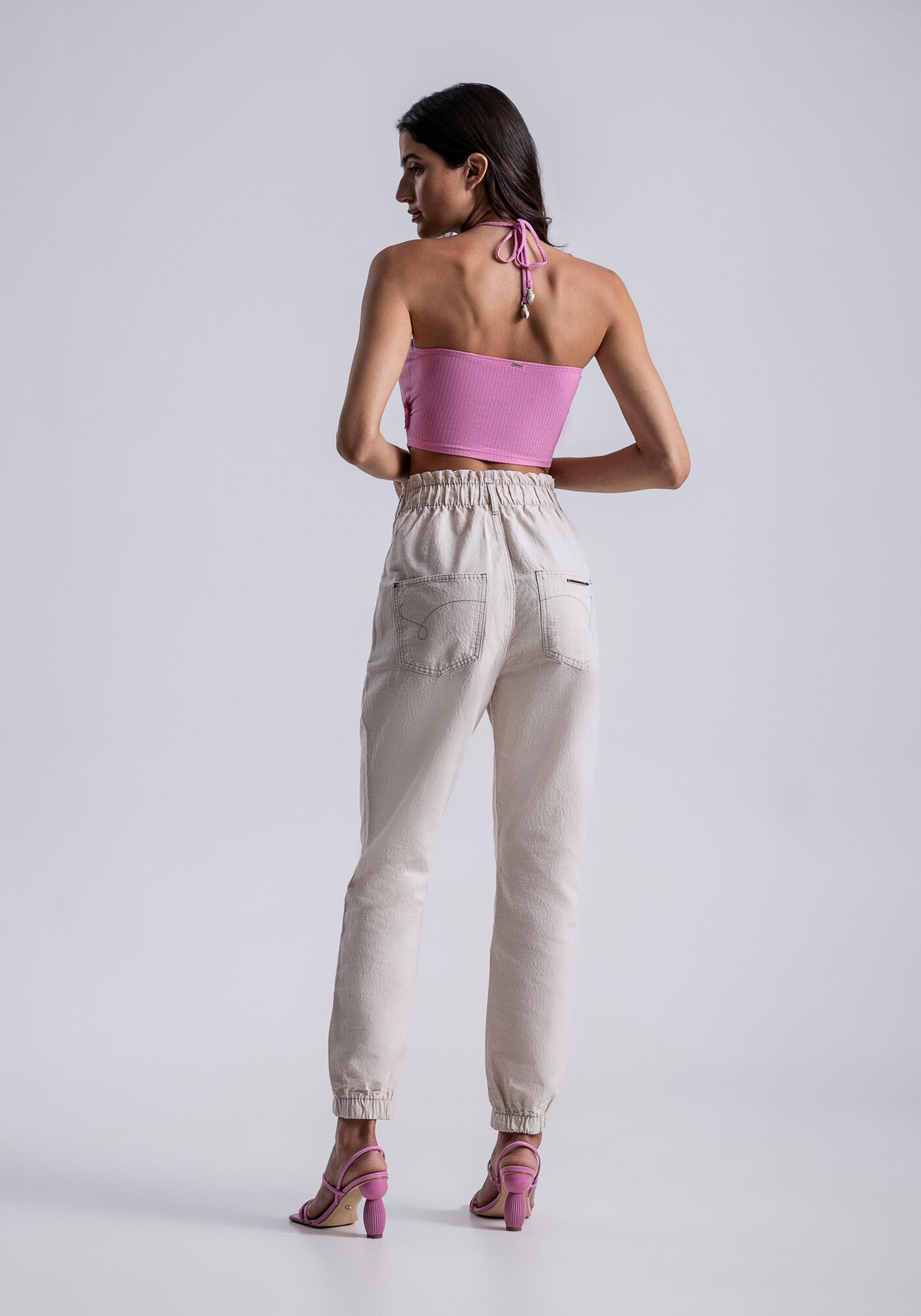 Cal&ccedil;a Sarja Jogging com Cintura Super Alta, , large.