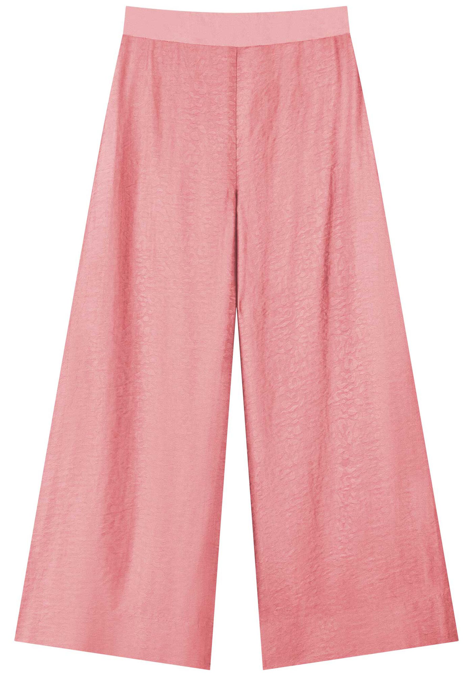 Calça Reta Com Cintura Alta E Elástico Em Tecido Texturizado, . Calça Reta Com Cintura Alta E Elástico Em Tecido Texturizado, , large.