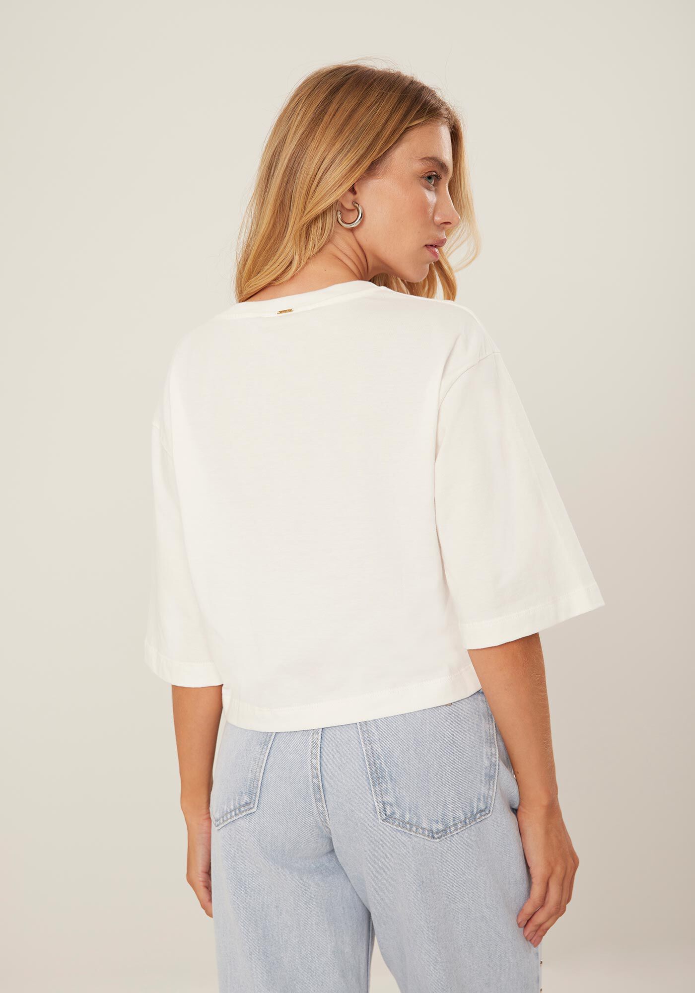 T-shirt Curta Presente&aacute;velMalha Prime com Strass, , large.