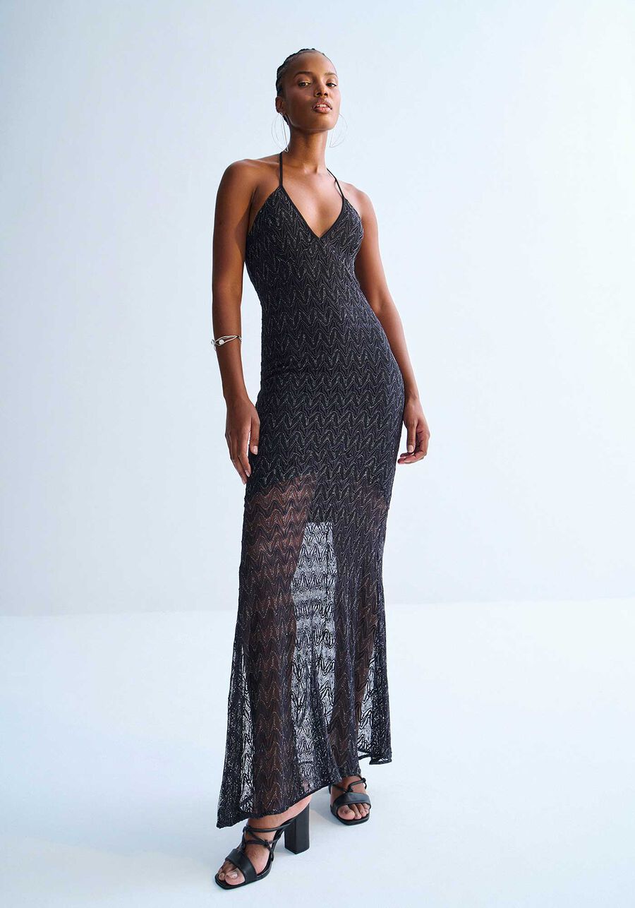 Vestido Longo Frente Única em Renda, . Vestido Longo Frente Única em Renda, , large.