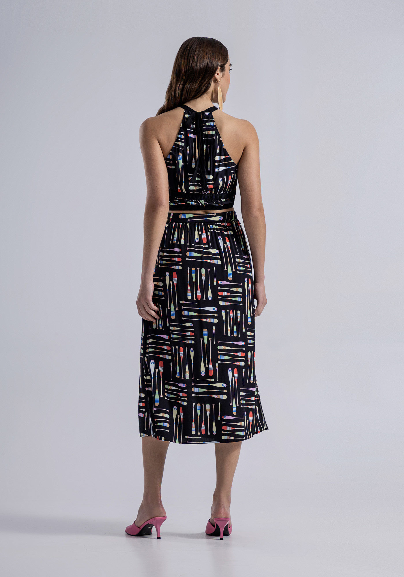 Blusa Cava Americana em Viscose com Franzidos, , large.