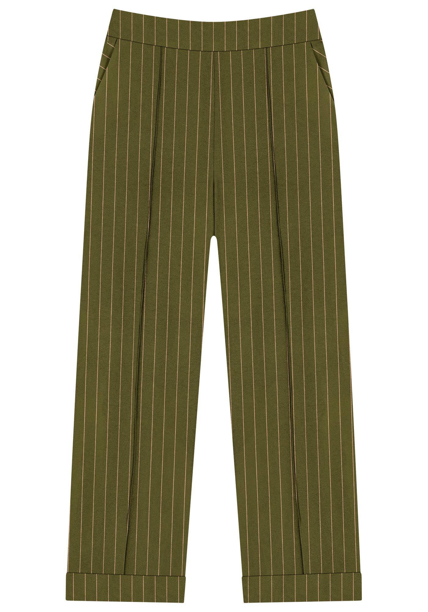 Cal&ccedil;a Reta em Viscose Estampada, , large.