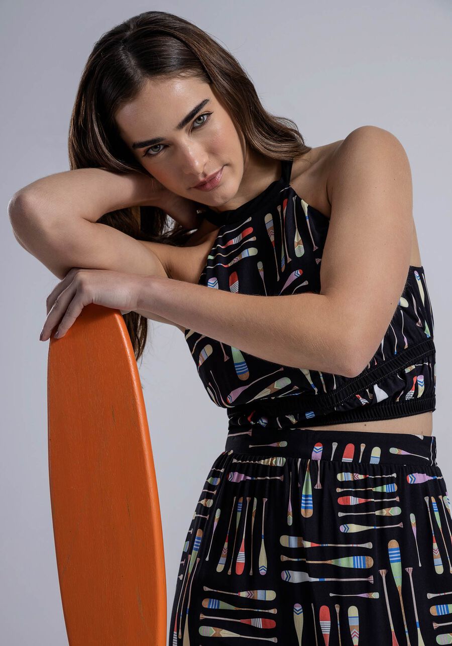 Blusa Cava Americana em Viscose com Franzidos, . Blusa Cava Americana em Viscose com Franzidos, , large.