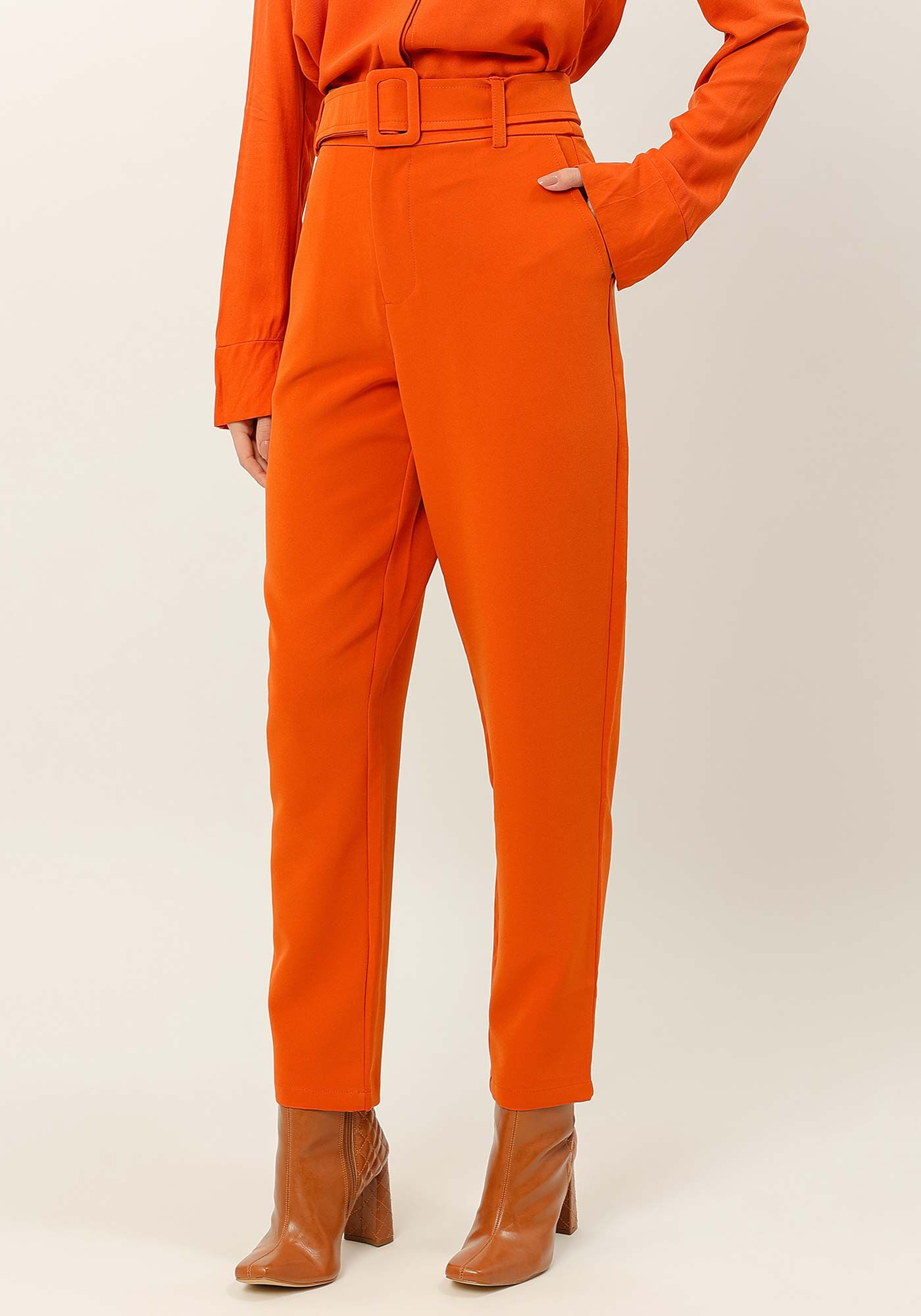 Cal&ccedil;a Reta Alfaiataria com Cinto, , large.