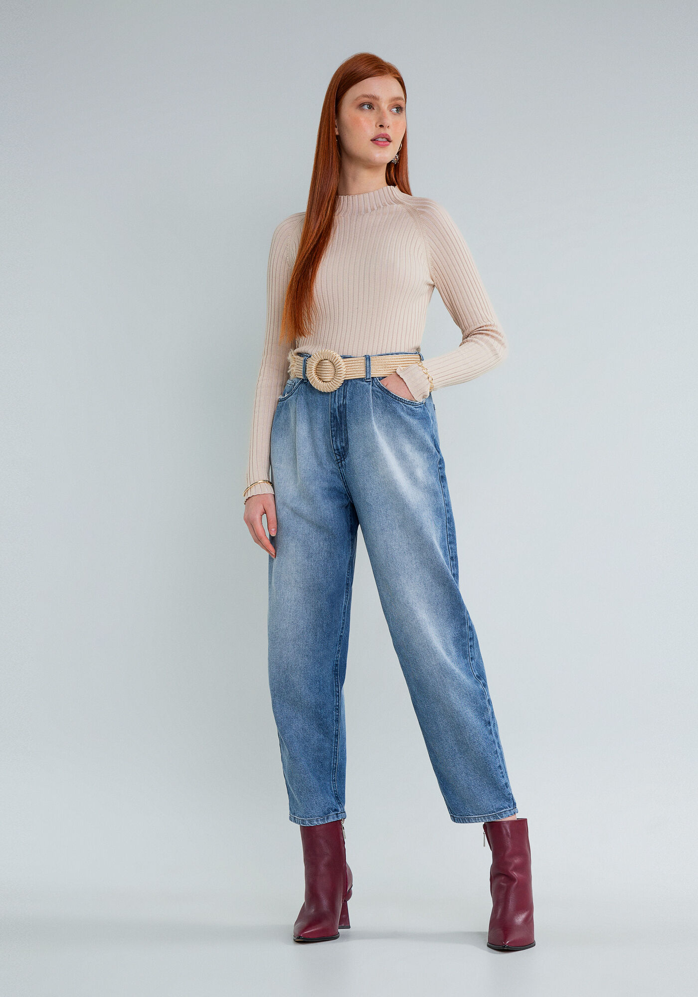 Cal&ccedil;a Jeans Mom Cropped, JEANS, large.