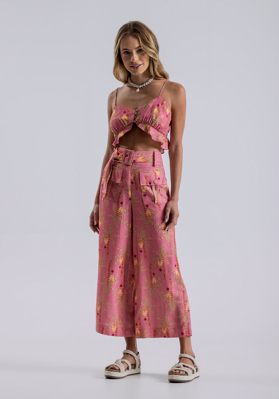 Blusa Cropped com Alças e Babados, . Blusa Cropped com Alças e Babados, , large.