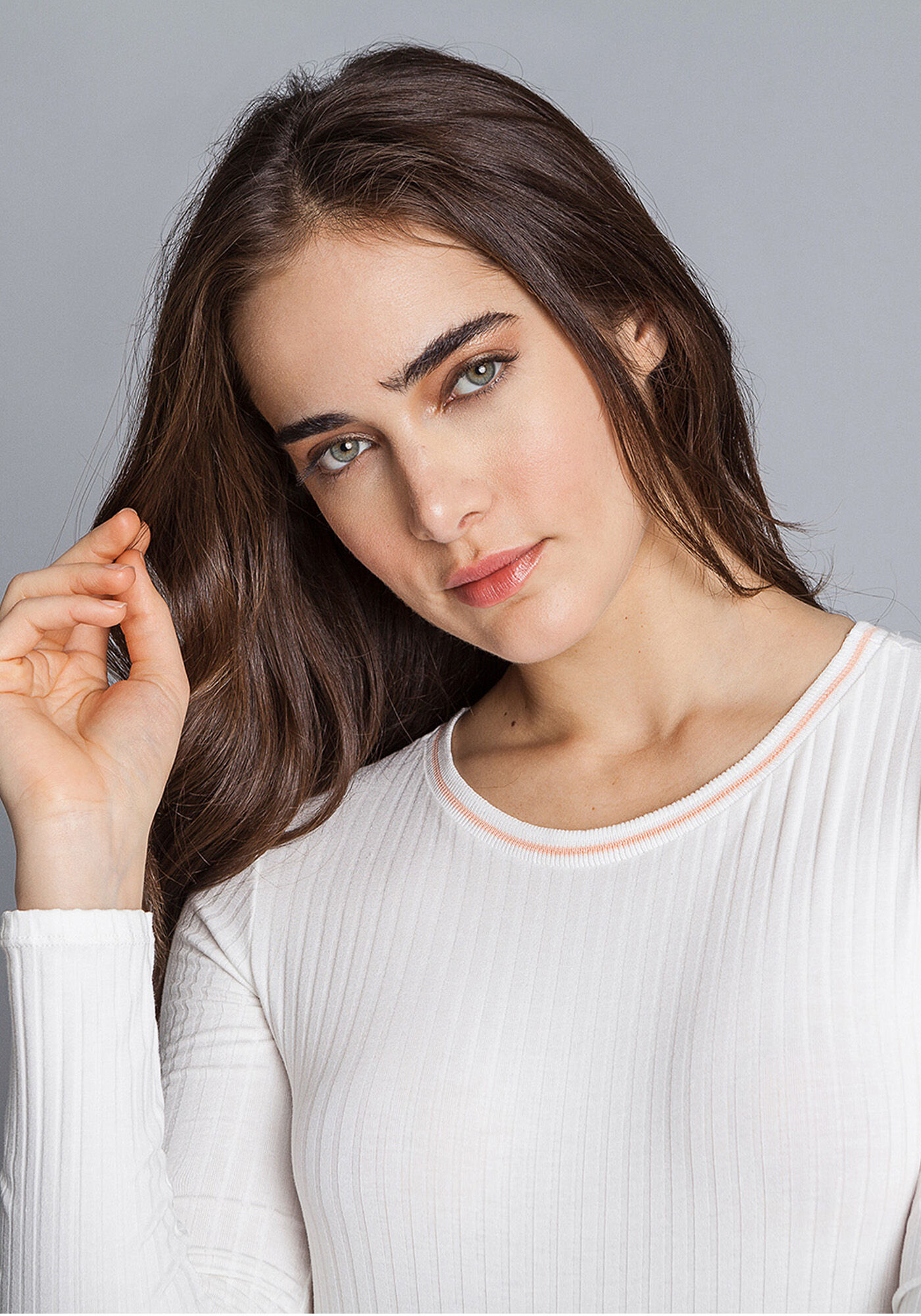 Blusa Manga Longa Retil&iacute;nea, , large.