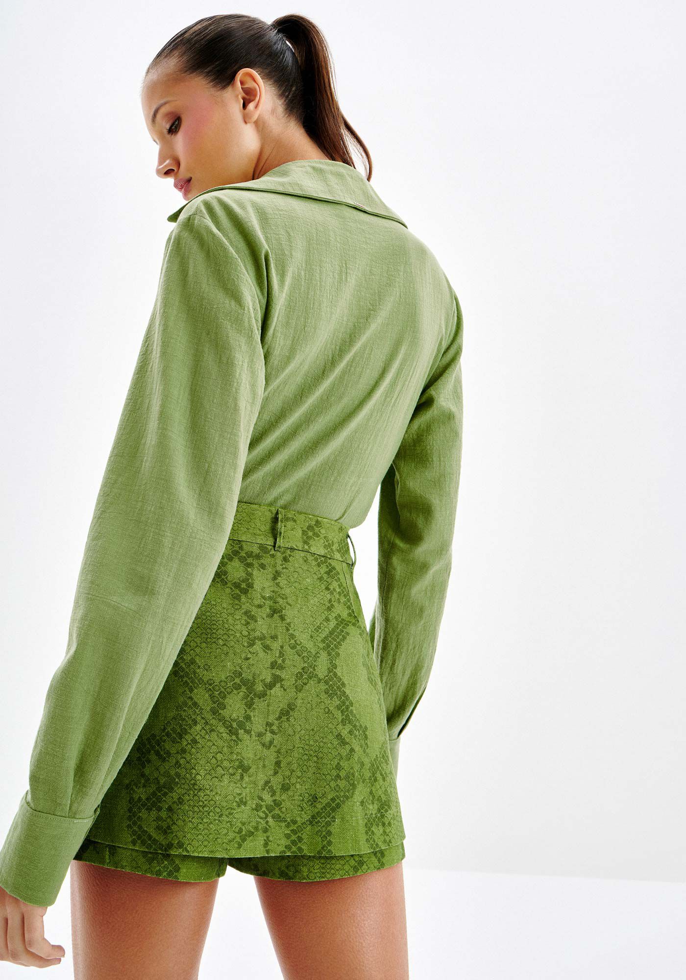 Shorts Saia em Linho Estampado, , large.