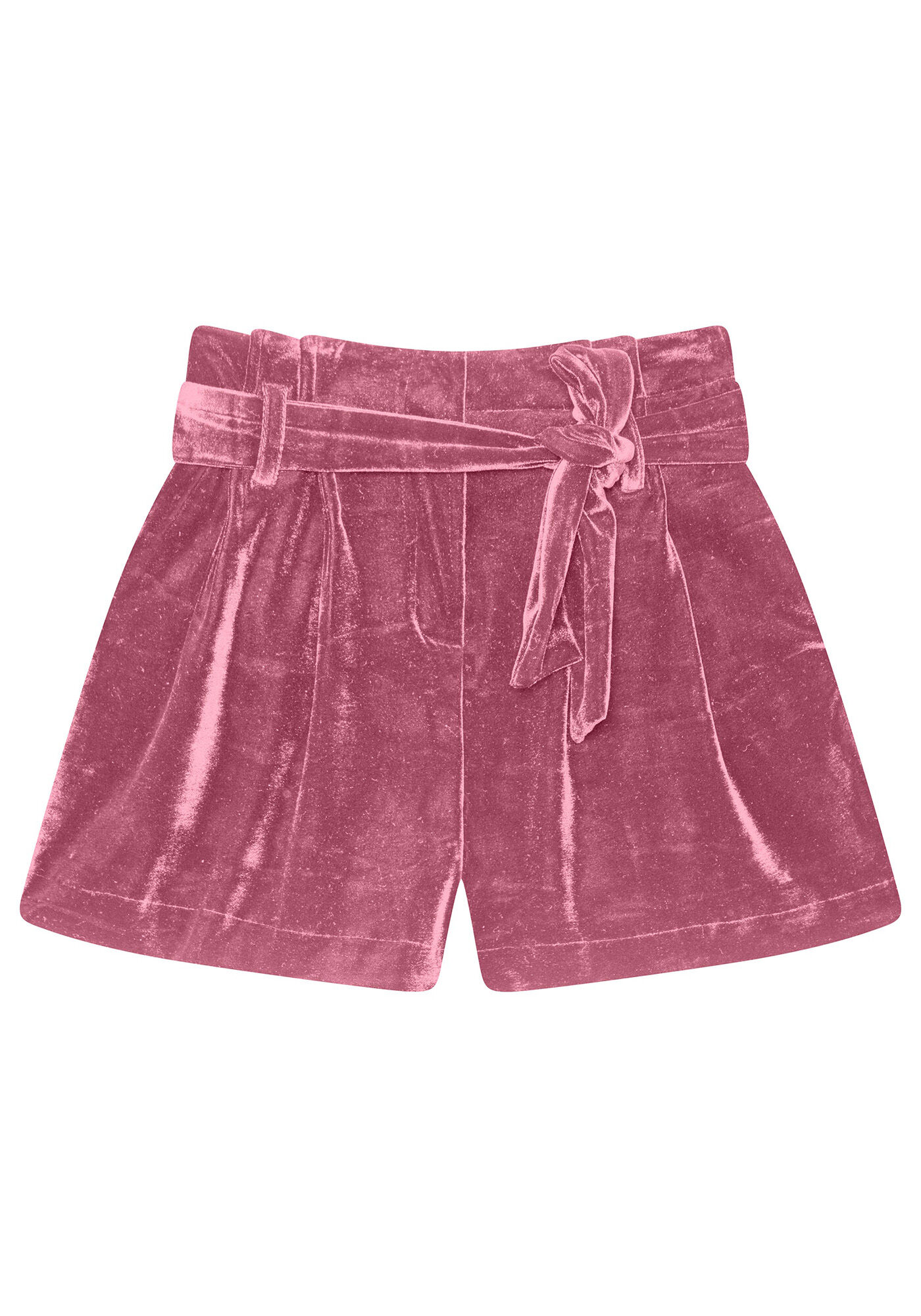 Shorts Clochard com Cinto Veludo, , large.