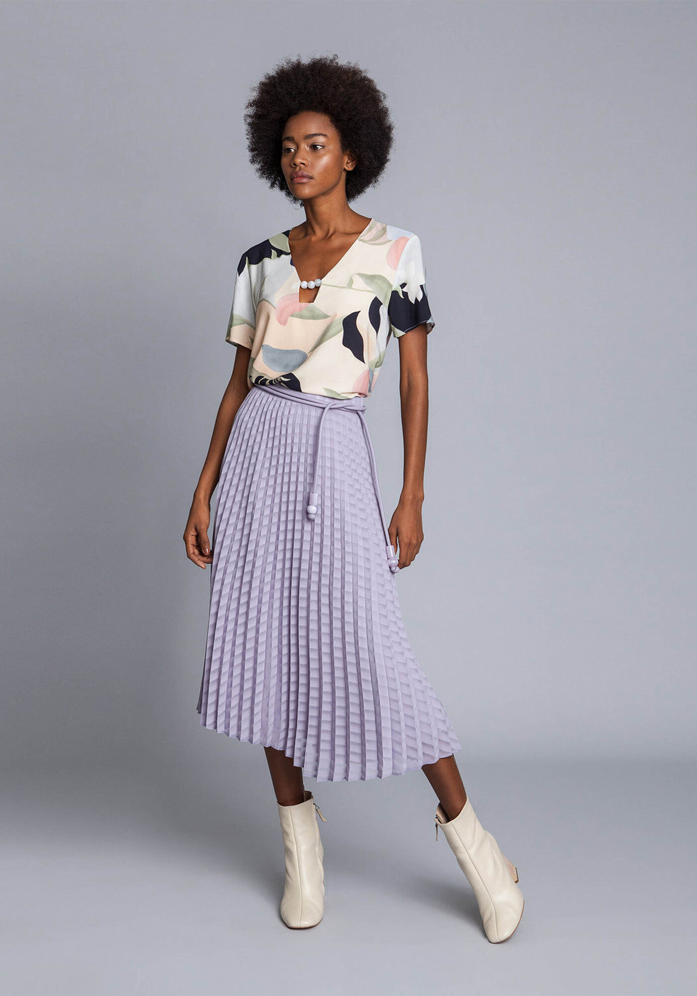 Blusa Estampada Recorte, , large.