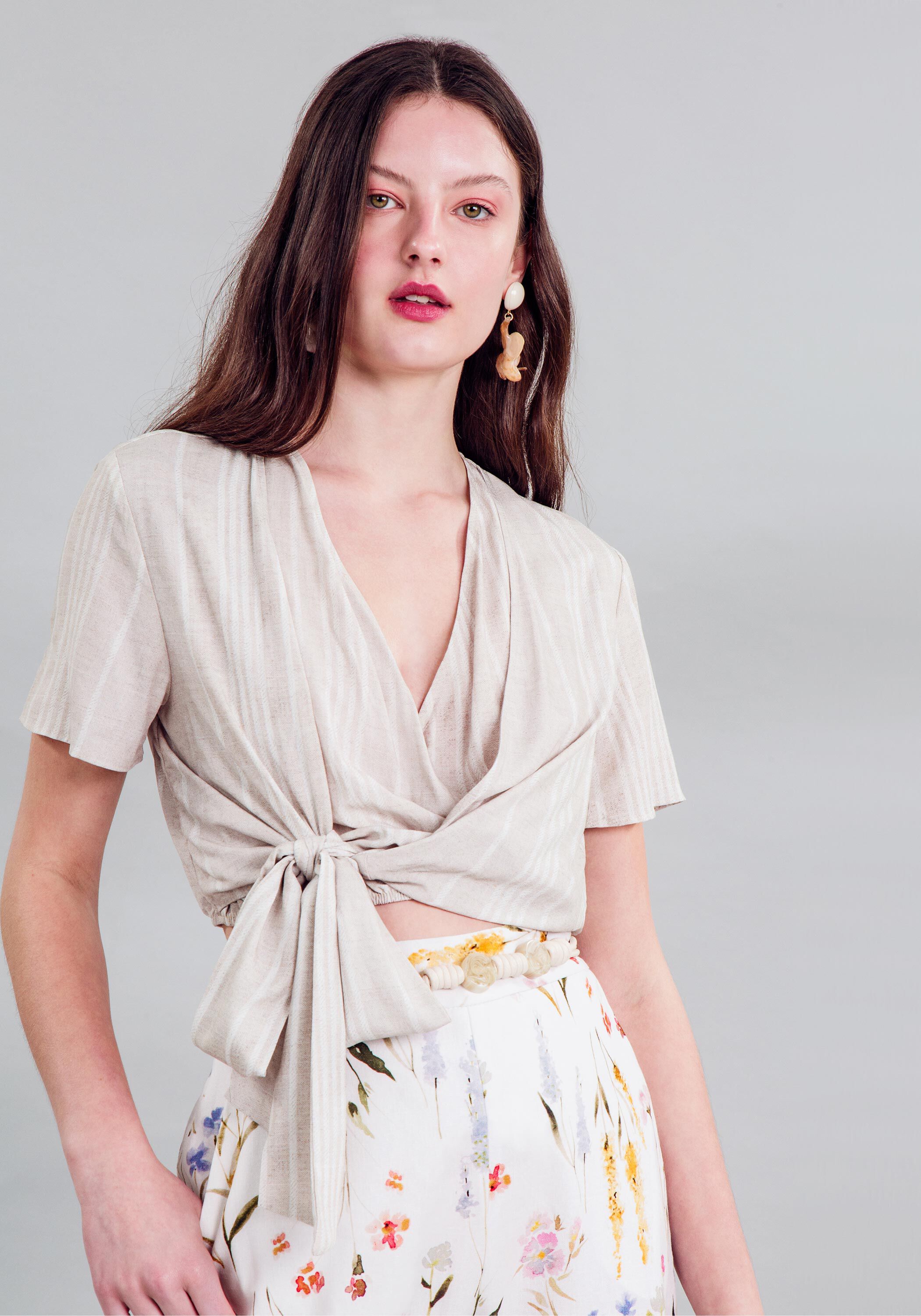 Blusa Cropped Tecido Rayon Bali, , large.