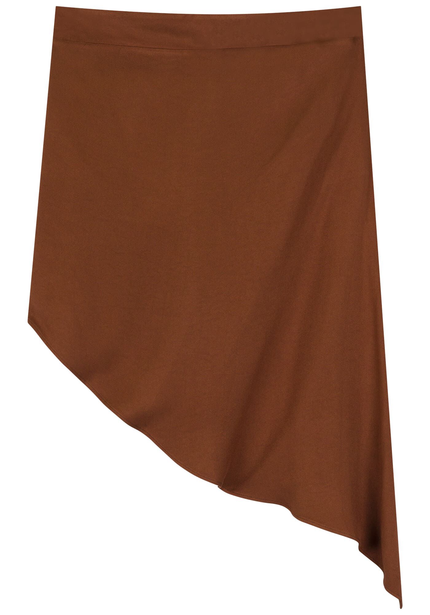 Blusa Sem Al&ccedil;as Assim&eacute;trica Em Viscose Respons&aacute;vel, MARROM TAMARA, large.