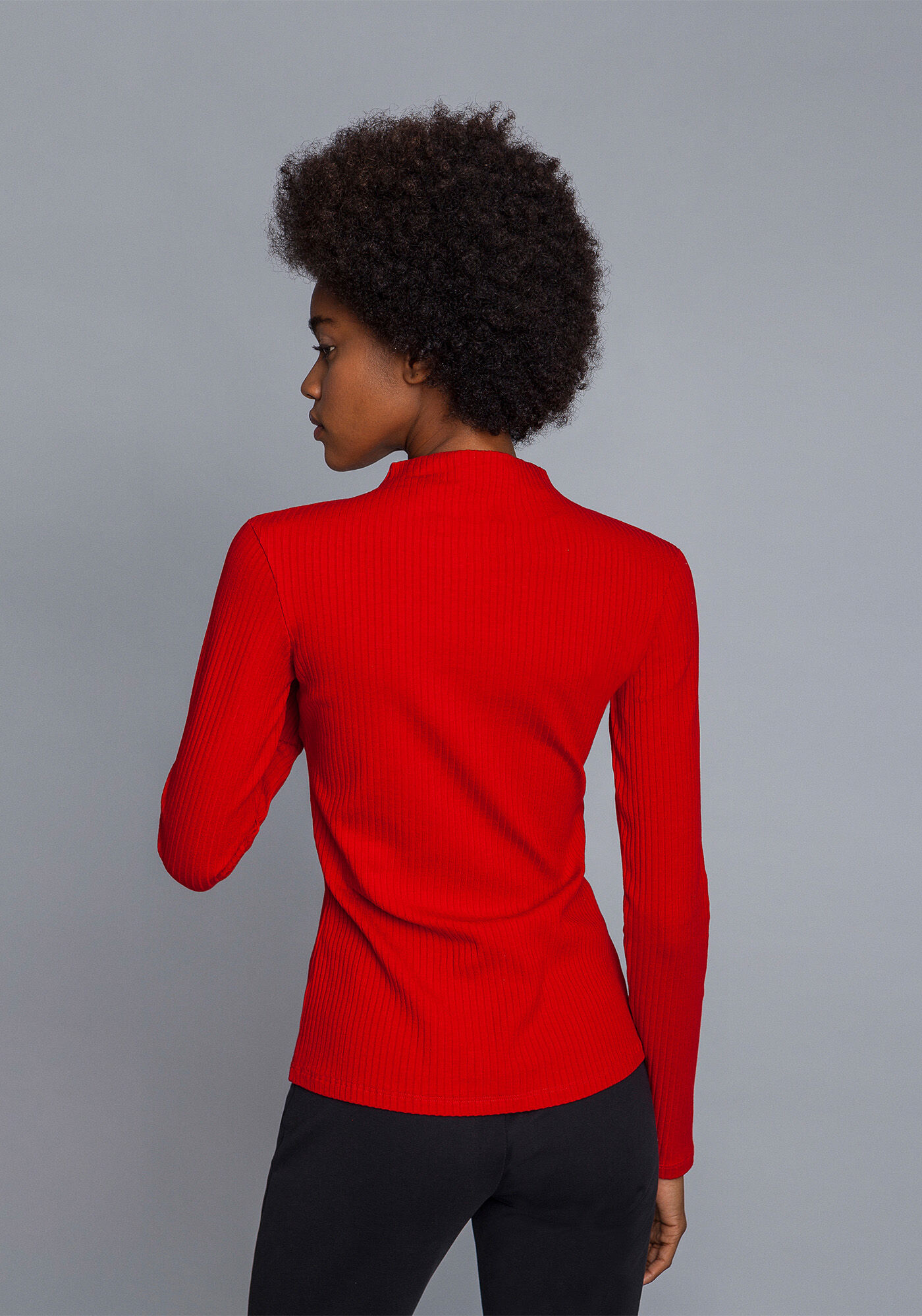 Blusa Manga Longa Gola Alta, , large.