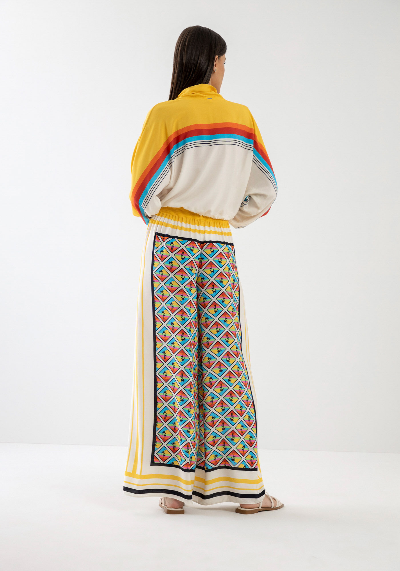 Blusa Estampada em Viscose com Regulador, , large.