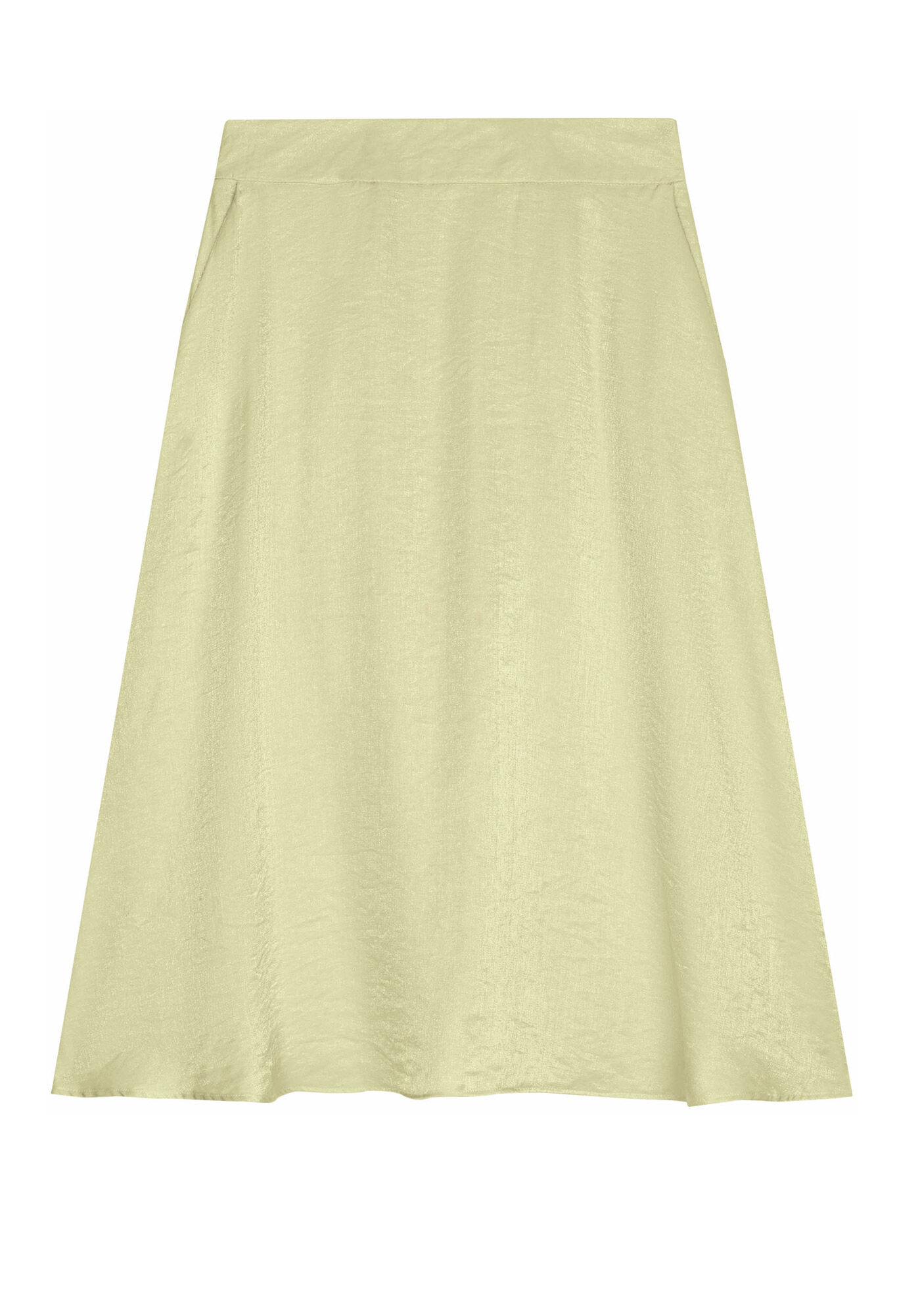Saia Midi Evas&ecirc; em Cetim com Bolsos, , large.