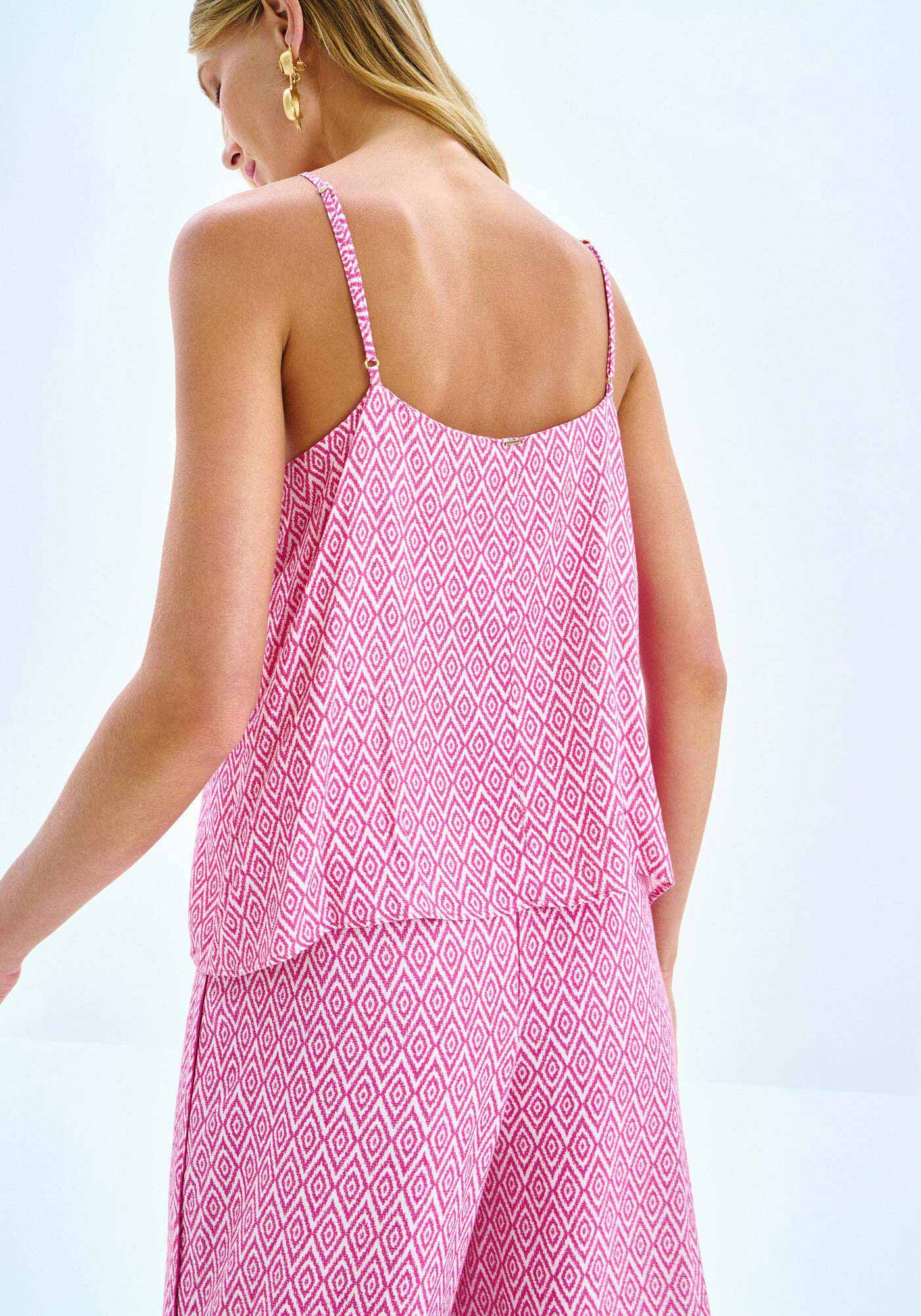 Blusa Halter Neck em Viscose Estampada, , large.