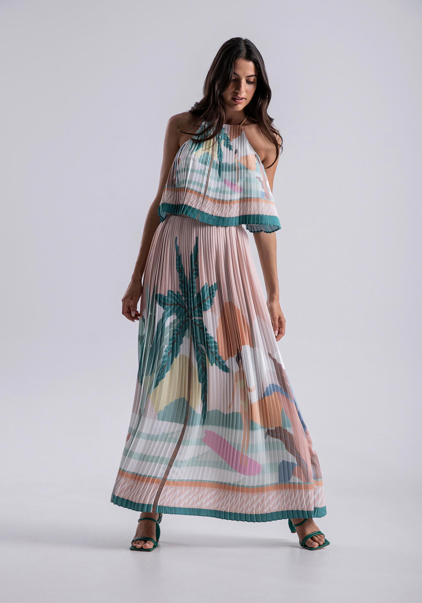 Blusa com Al&ccedil;as em Tecido Poly Plissada, , large.